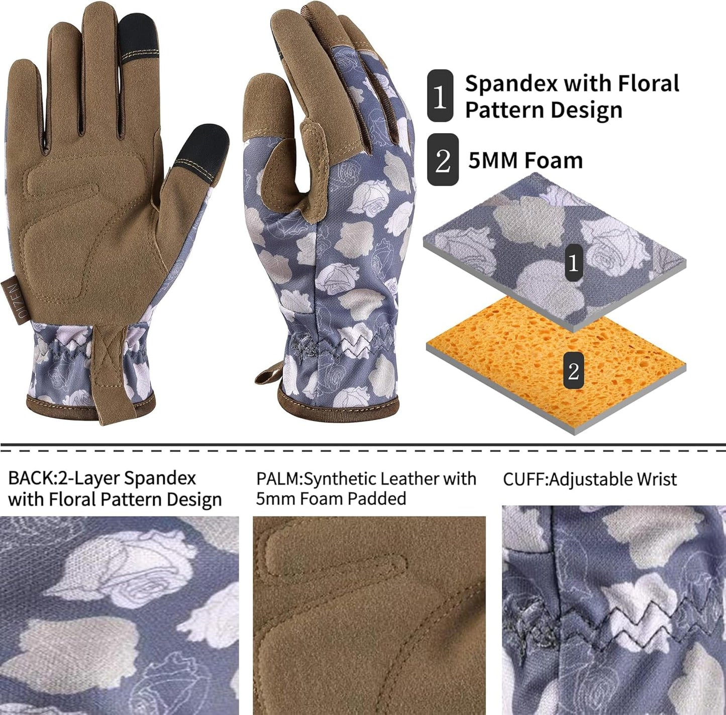 Gardening Gloves for Women and Men, Garden Gloves with Touch Screen, Thorn Proof Puncture Resistant Working Gloves, Gardening Gifts for Women, Size Small