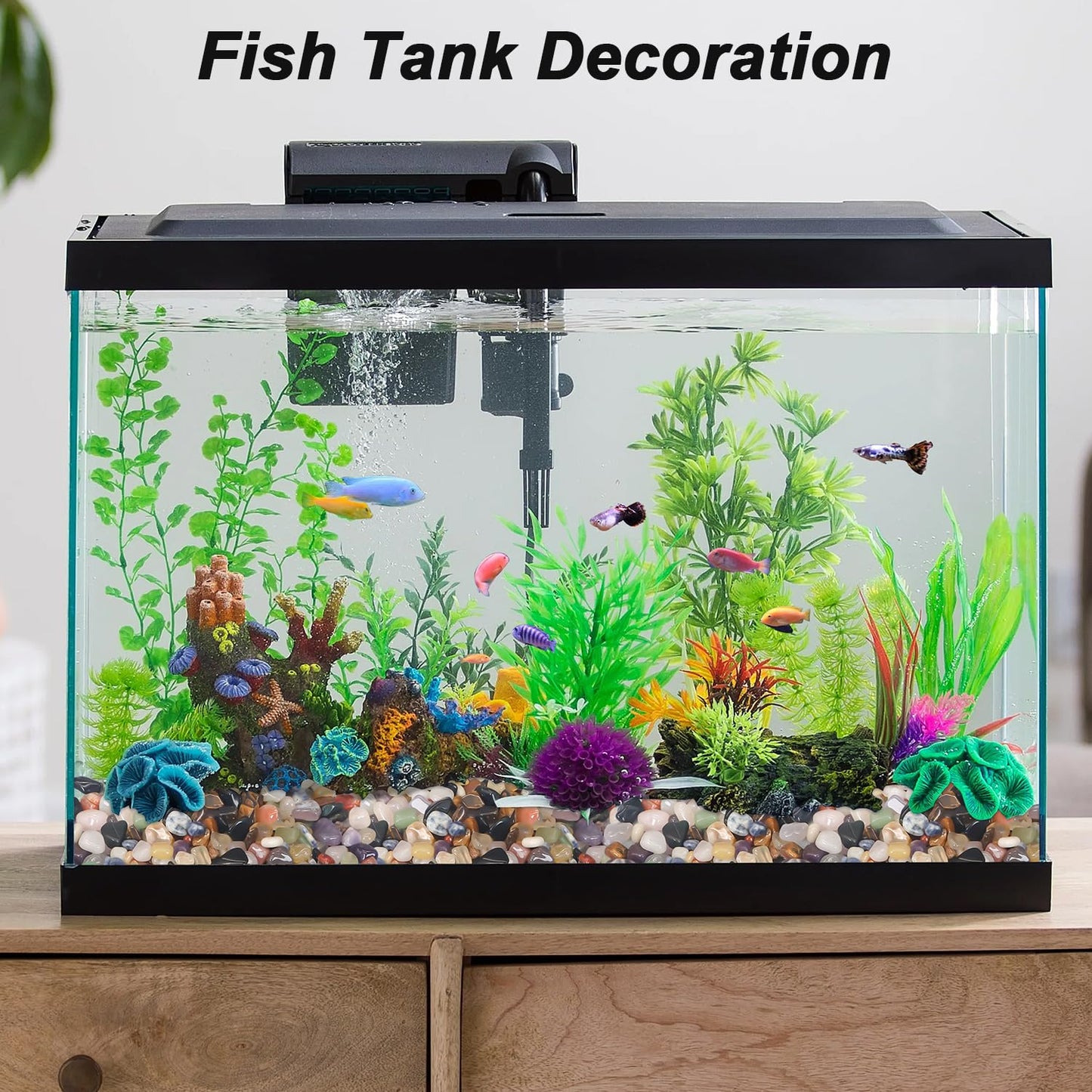 Vase Filler,Landscaping Pebbles, River Rocks Decorative Ornamental Pebbles, DIY Smoothed Rocks for Potted Plant Resin Art Vase Fillers Aquarium Gravel Rocks (Mixed Color, 5 Pounds)