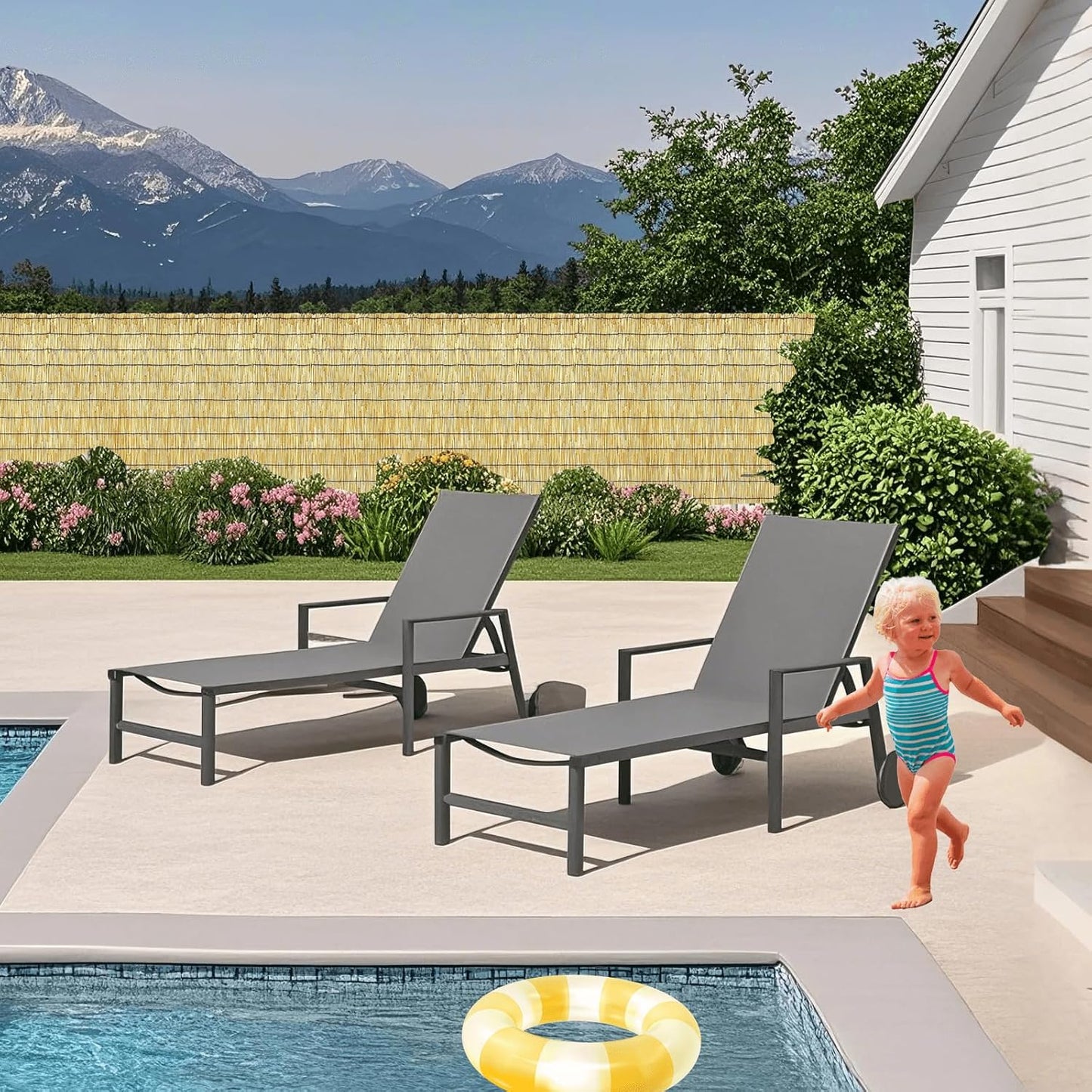 Bamboo Reed Fencing, Natural Decorative Bamboo Privacy Fence 5ft High, Reed Curtains for Patio Garden Balcony Outdoor Privacy Screen, 5 x 16 FT