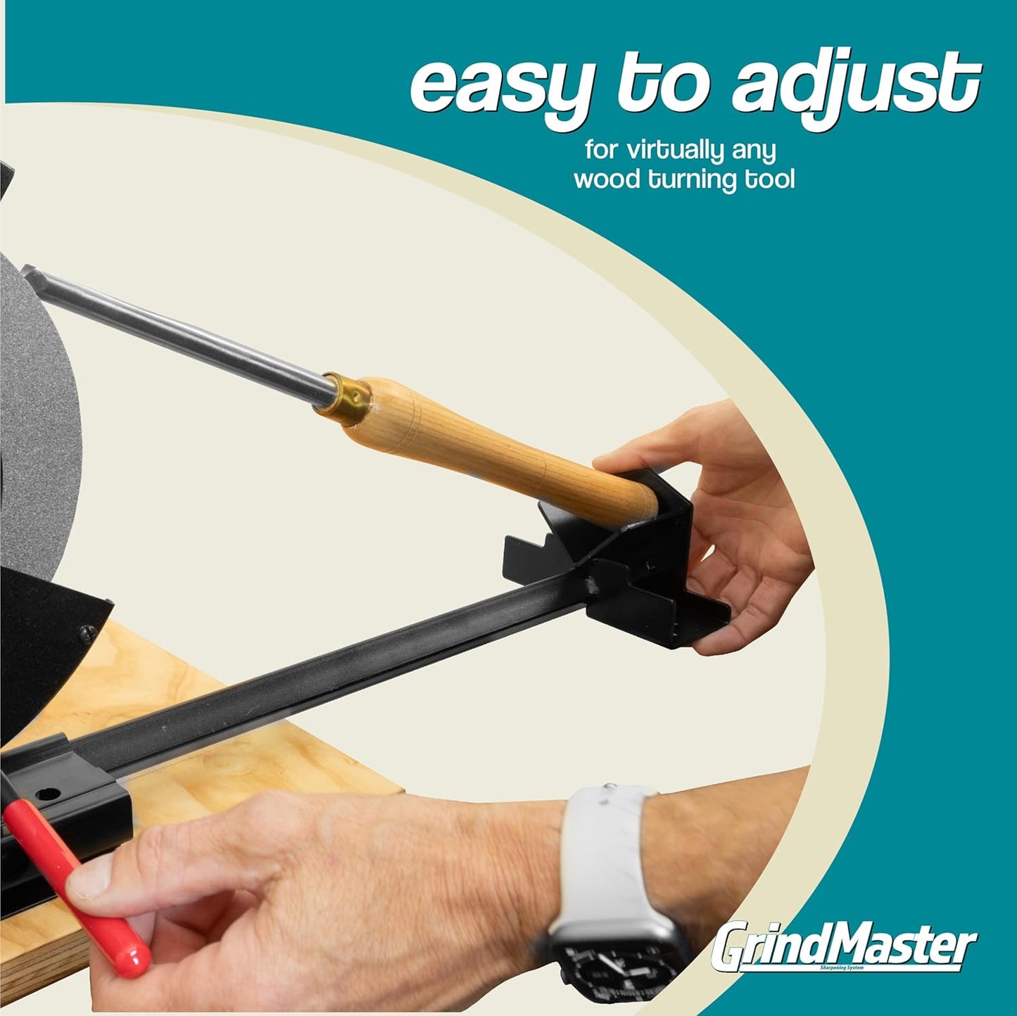 GrindMaster Lathe Tool Sharpening Jig with Quad Setup, Multi-Grind Jig and Two Setup Blocks (for 6" Grinders)