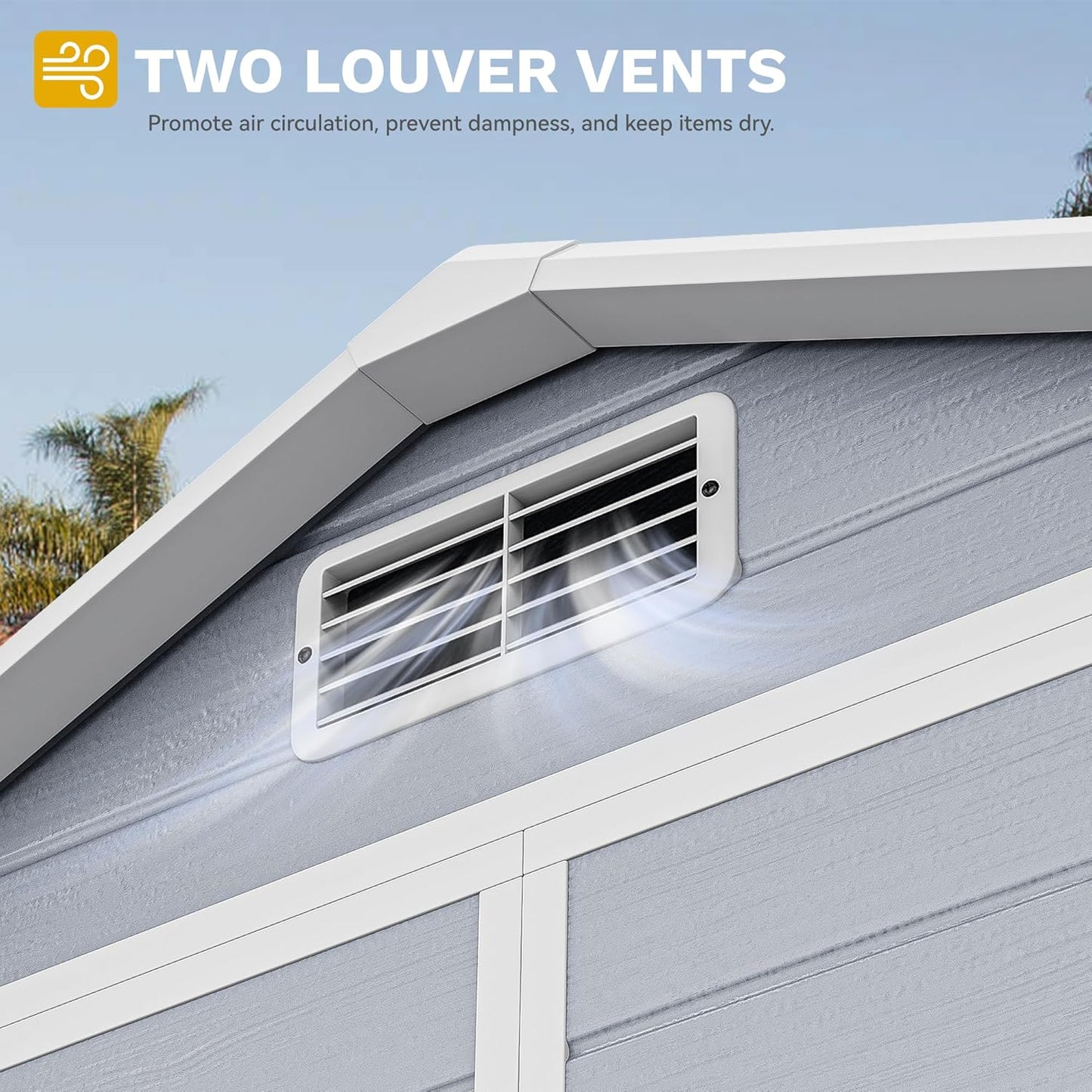 DWVO 6x4 FT Outdoor Resin Storage Shed with Reinforced Floor, All-Weather Bike Storage Shed with Lockable Door, Window and Vent, Waterproof Plastic Tool Storage for Garden, Backyard, Patio, Lawn