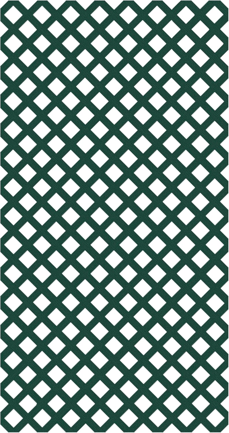 4 ft. x 8 ft. Woodland Green Garden Vinyl Lattice