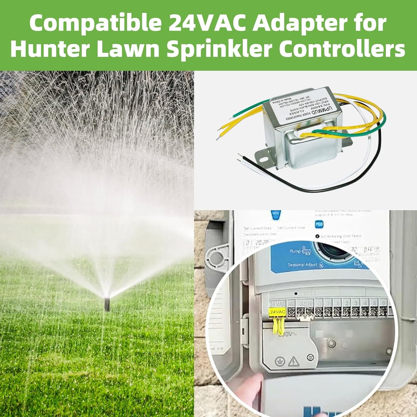 Sprinklers 468000 、154628 Controller and Monitoring System 24VACTransformer Compatible Hunter Irritrol Rain Dial Bird ESP4MIXFMR ESP4Mi ESP4MEi