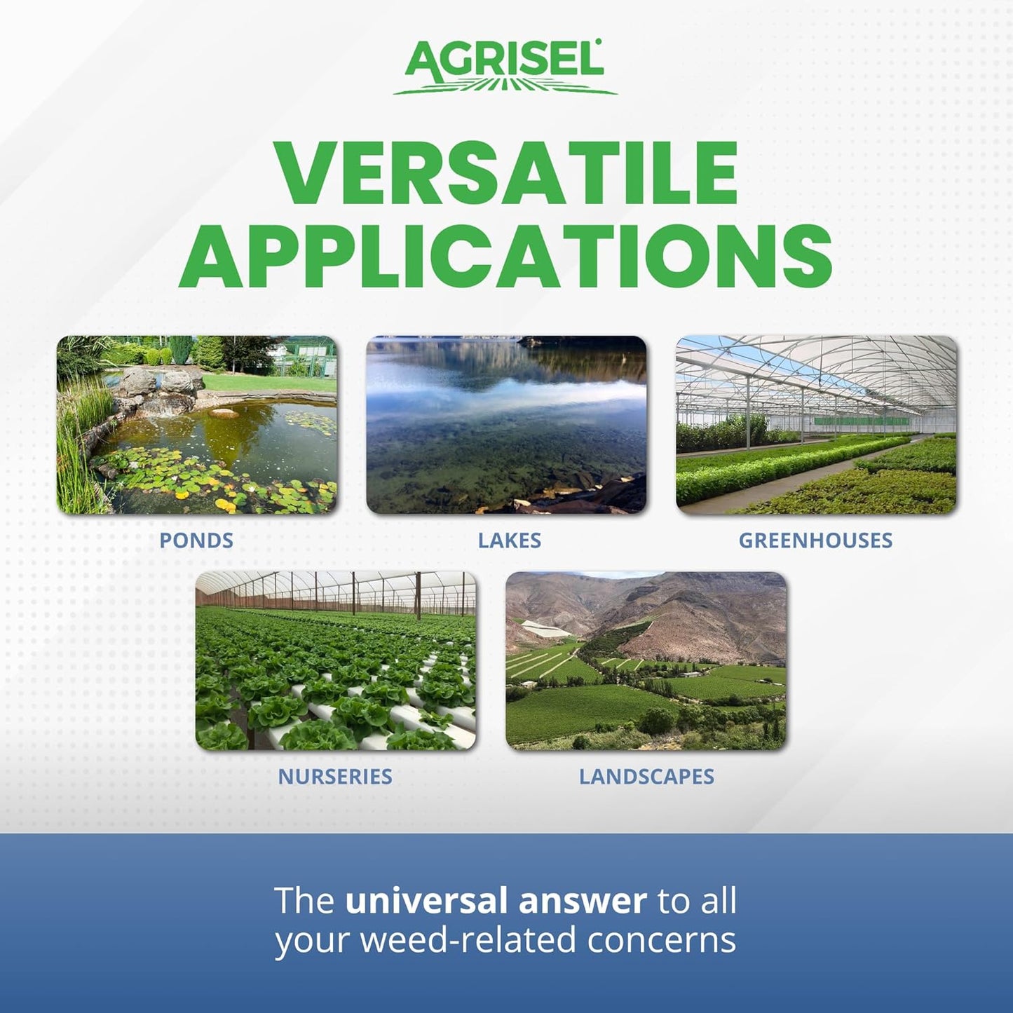 Diquat Weed Killer, Fast-Acting Formula for Aquatic and Landscape Weeds, Safe on Ornamentals, Visible Results in 1-2 Days, Pet Safe, Includes 3-Pack of Agrisel Protective Gloves, 128 Ounces