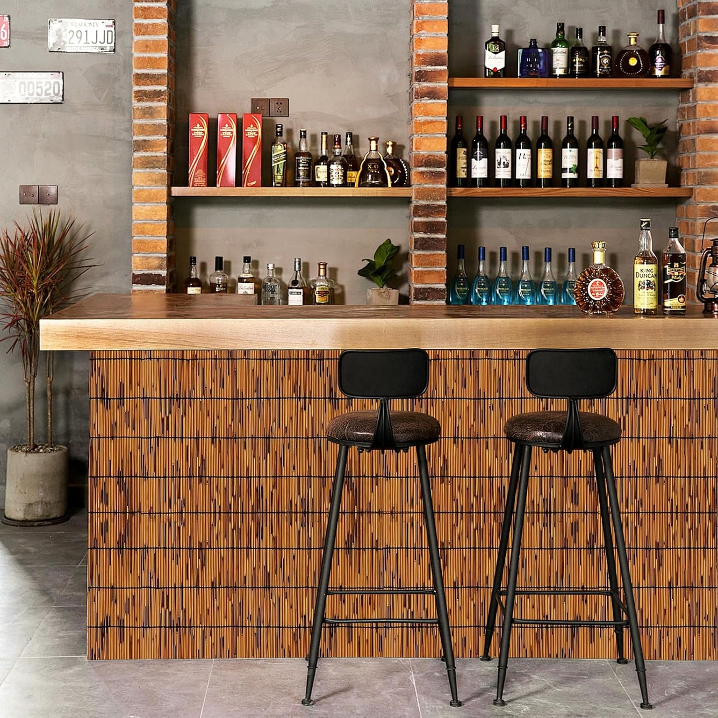 Bamboo Reed Fencing, Light Russet Bamboo Screens Outdoor for Patio, Decorative Balcony Privacy Screen Reed Fence Rolls Curtains for Garden Backyard, 3 x 6.6 FT