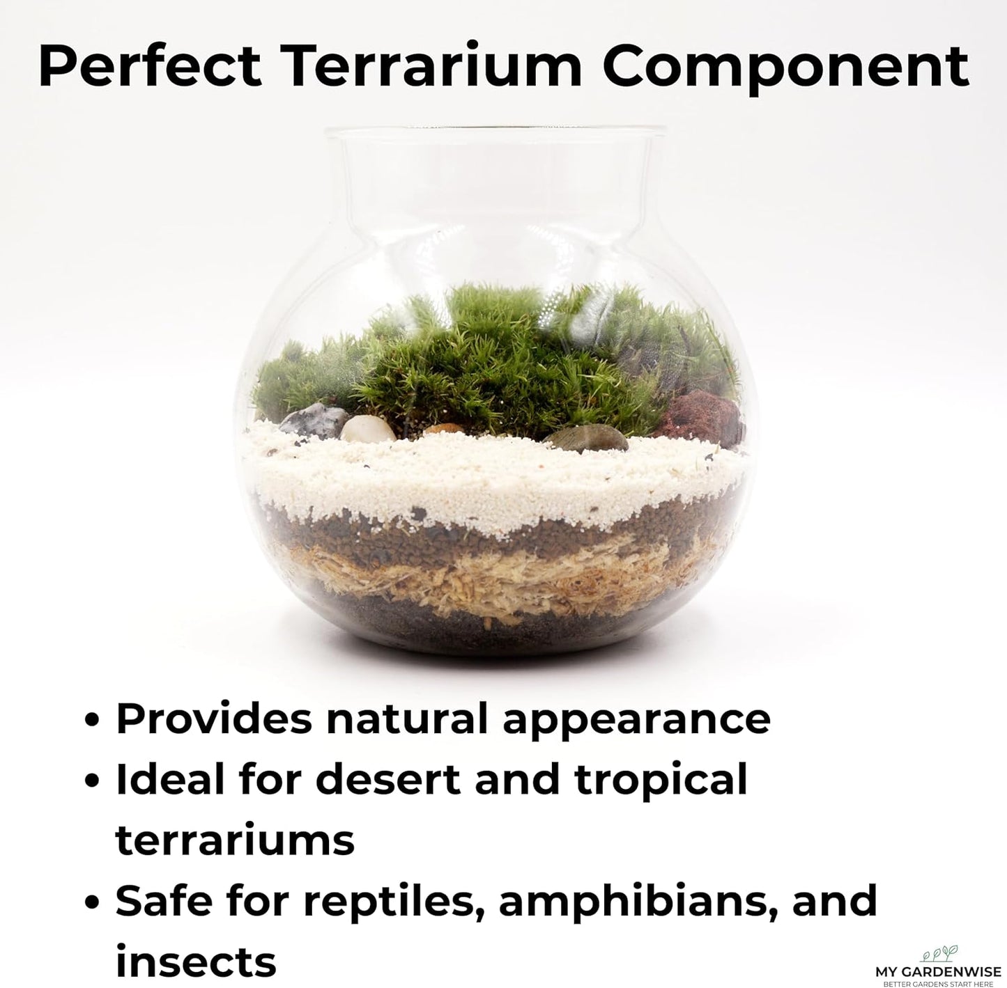 Fine Sand for Plants – Horticultural Sand for Succulents, Cactus, Potting Mixes, Terrariums & Decorative Indoor Gardens, Made in USA (3 quarts - 8.4 lbs)