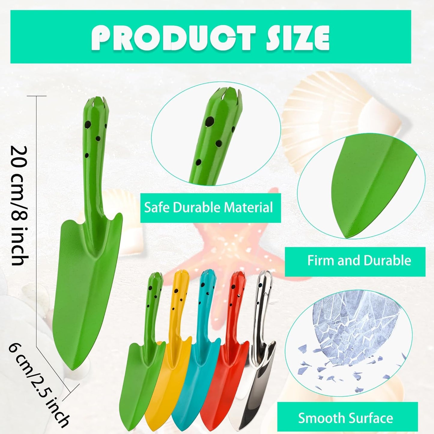 12 Pieces Mini Shovel Set Colorful Metal Garden Tools Hand Trowel Small Digging Shovel for Planting Transplanting Weeding Digging, 6 Colors