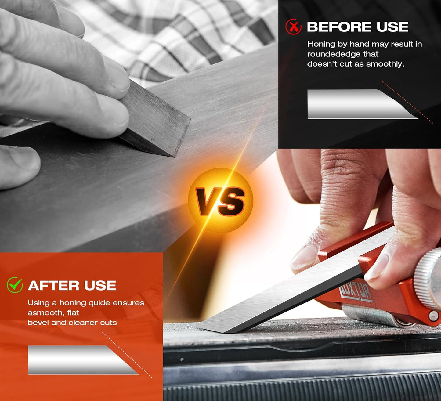 Honing Guide for Woodworking,Honing Steel Center Sharpening Holder,Complete Sharpening System Woodworking Tools for Chisel Sharpening and Plane Restoration (guide tool)