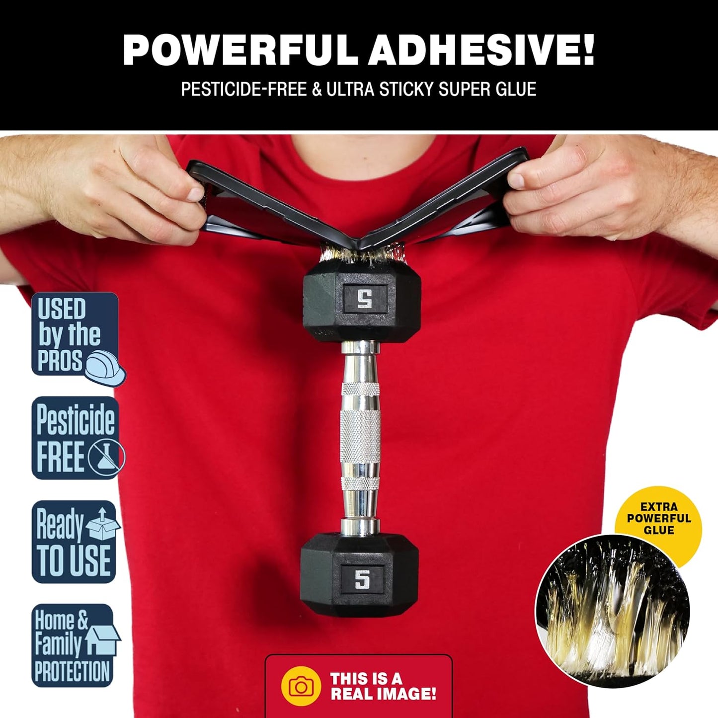 Catchmaster Rat & Mouse Glue Traps with Sticky Putty 2Pk, Large Bulk Glue Board, Rat & Mouse Traps Indoor for Home, Adhesive Plastic Tray for Snakes, Mice & Spiders, Pest Control for House & Garage