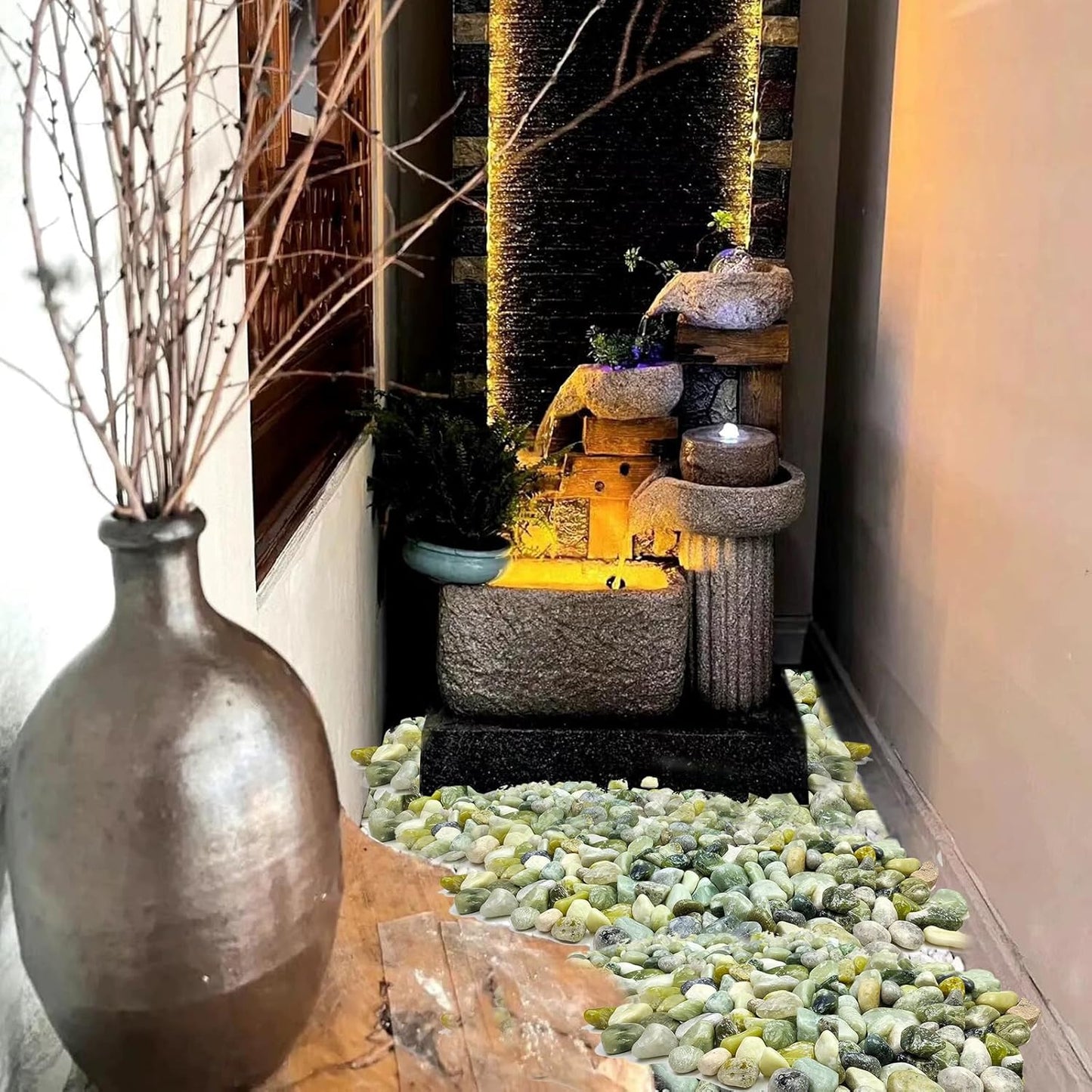 5 lbs Green River Rocks for Plants, 2-3 Inch Large Pebbles for Indoor Plants, Decorative Stones Rocks for Succulent, Landscaping, Vases, Crafting and Garden