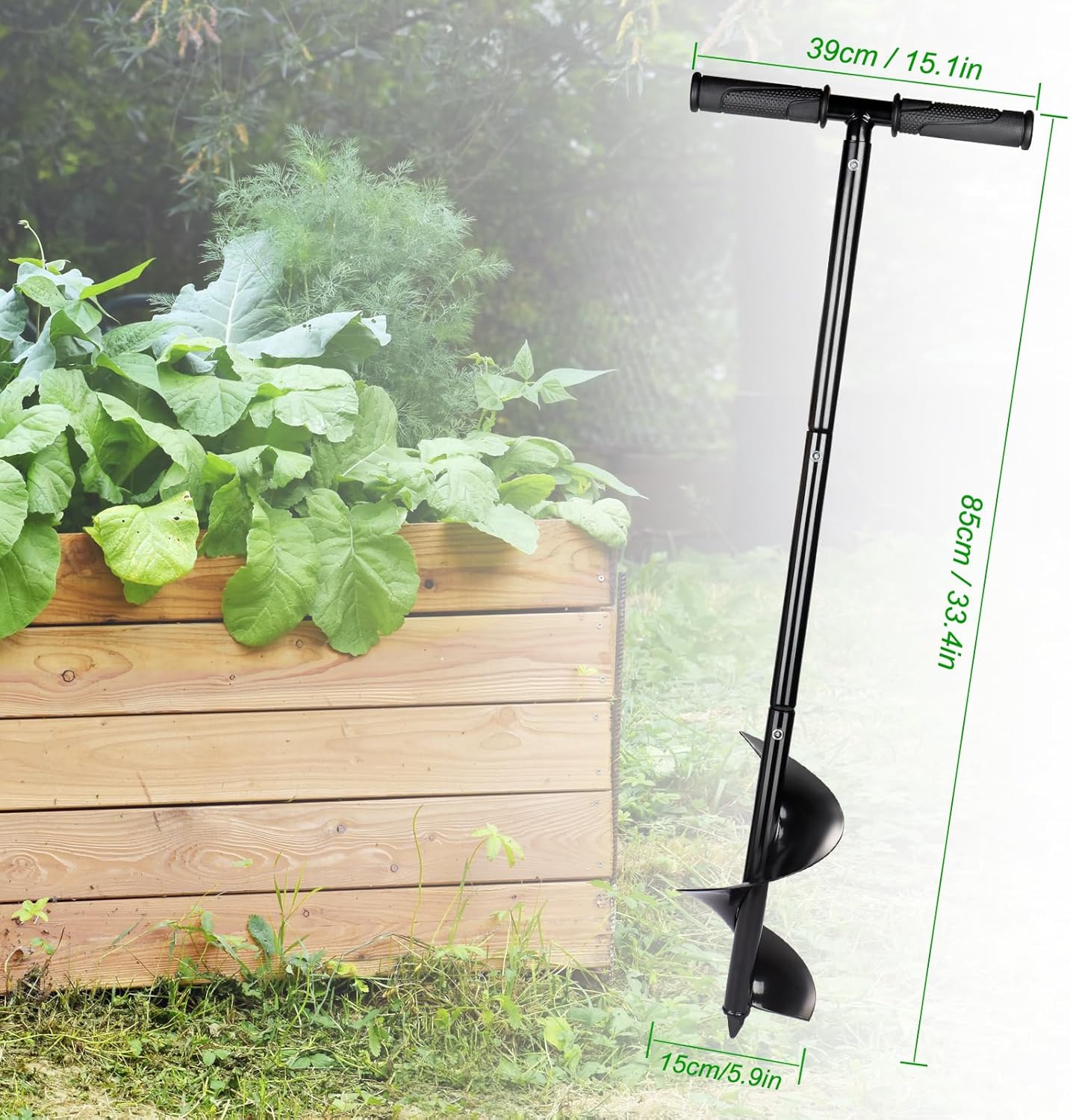 Compost Aerator Tool Turner and Mixing Tool for Outdoor Compost Tumbler Bins Bags, Composting Accessories