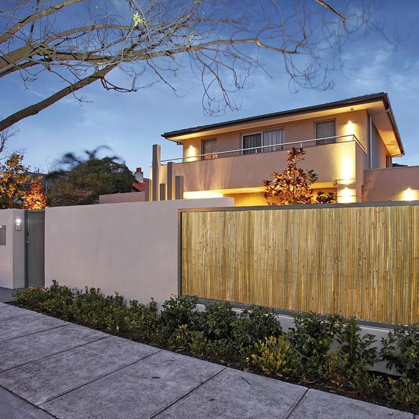 Natural Bamboo Slat Screening,4FT x 13FT Bamboo Fence Panel for Garden Privacy Fence Screen for Indoor or Outdoor(1.2m*4m Approx)