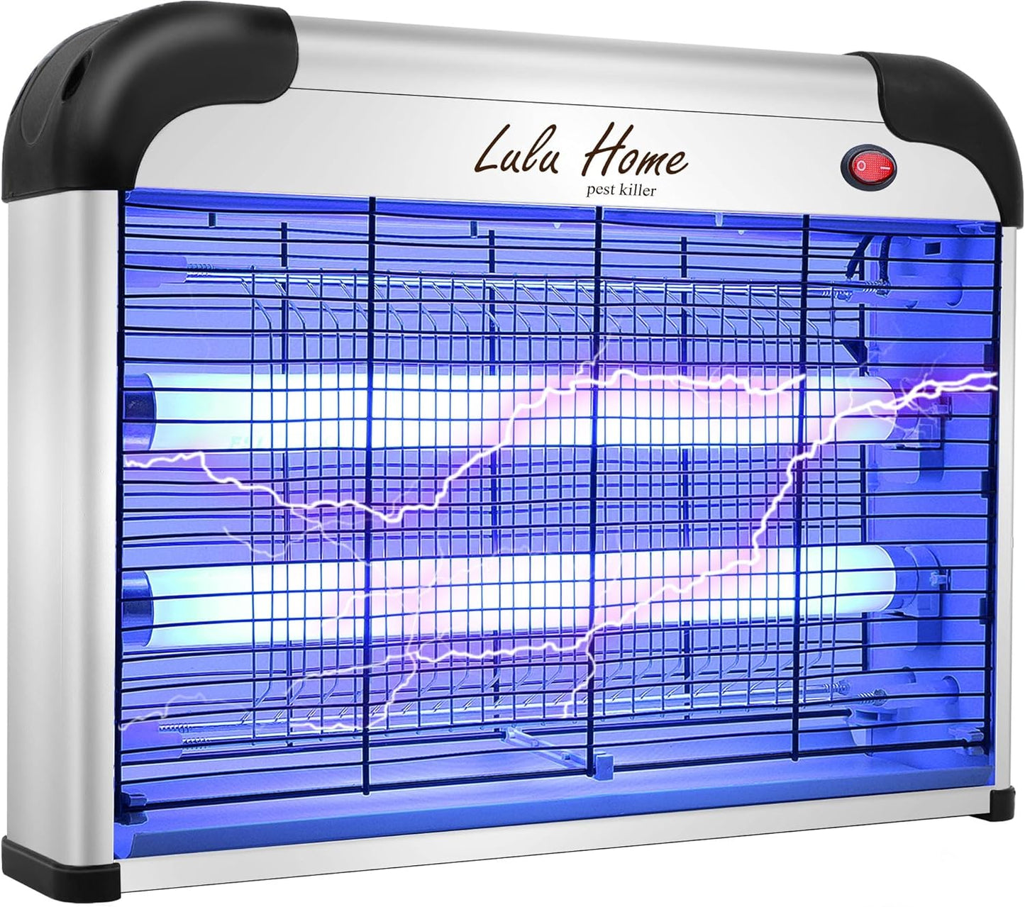 Lulu Home Electric Bug Zapper, Aluminium Indoor Insect Killer for Mosquito, Bug, Fly with Powerful 2800V Grid 20W Bulbs