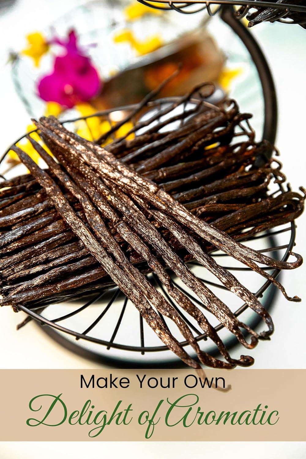 50 Count Organic Madagascar Vanilla Beans – Grade A Bourbon Pods | Gourmet Whole Vanilla Beans for Baking, Cooking, Extract Making | Rich Aroma, Premium Flavor, Non-GMO, Vegan