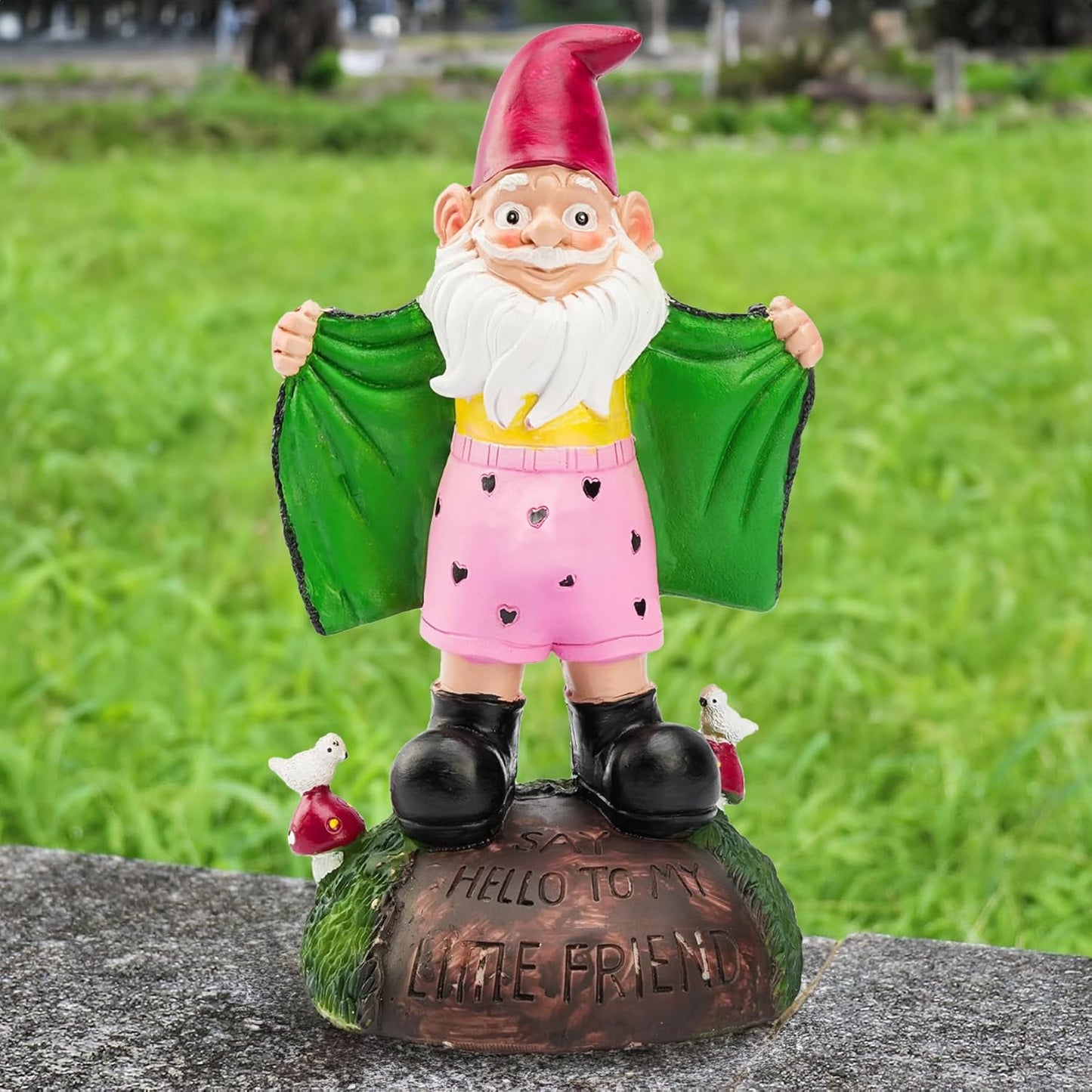 Garden Gnome Statue, Humor Gnome Decor, Animal Resin Sculptures, Statue Ornaments for Outdoor, Home Garden Decor Accents, Lawn Ornaments