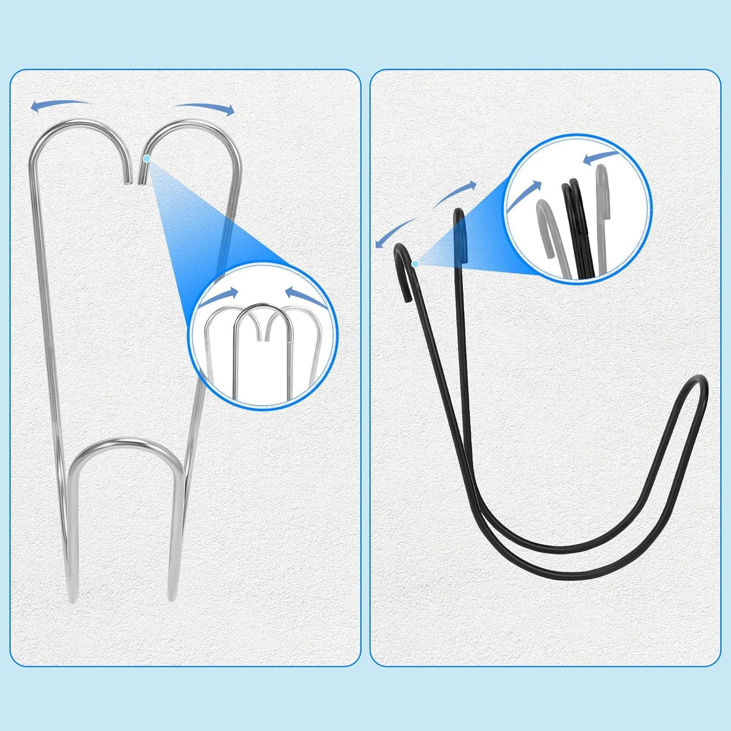 Garden Hose Holder Water Hose Storage Hook Hose Hanger,304Stainless Steel Solid Hose Hook Holds Up to 50Ft Hose Perfect for Garage, Garden, Tool Room(Chrome 1pcs)