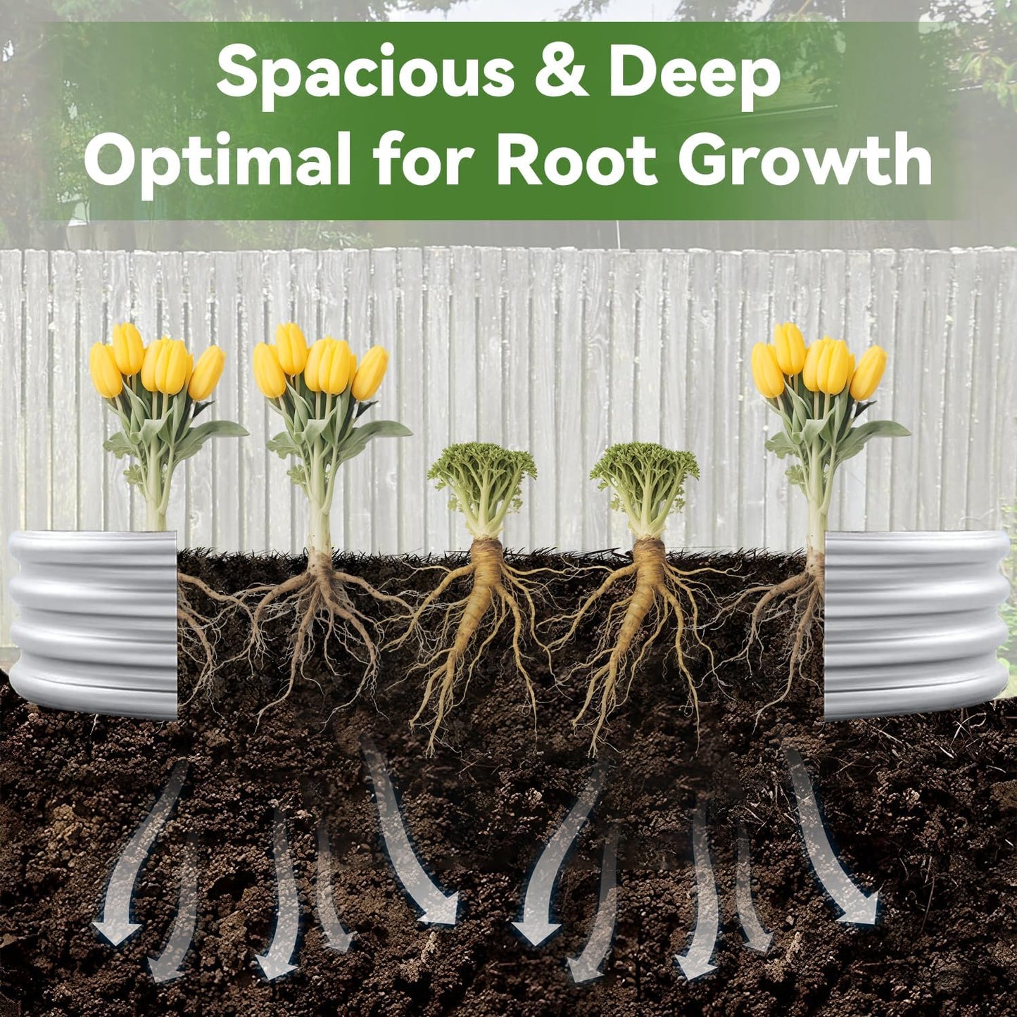 Galvanized Raised Garden Bed 4x2x1ft，Outdoor Large Metal Planter Box for Vegetables, Flowers, and Herbs – Heavy Duty Steel Raised Bed for Backyard Gardening – Rust-Resistant Flower Bed