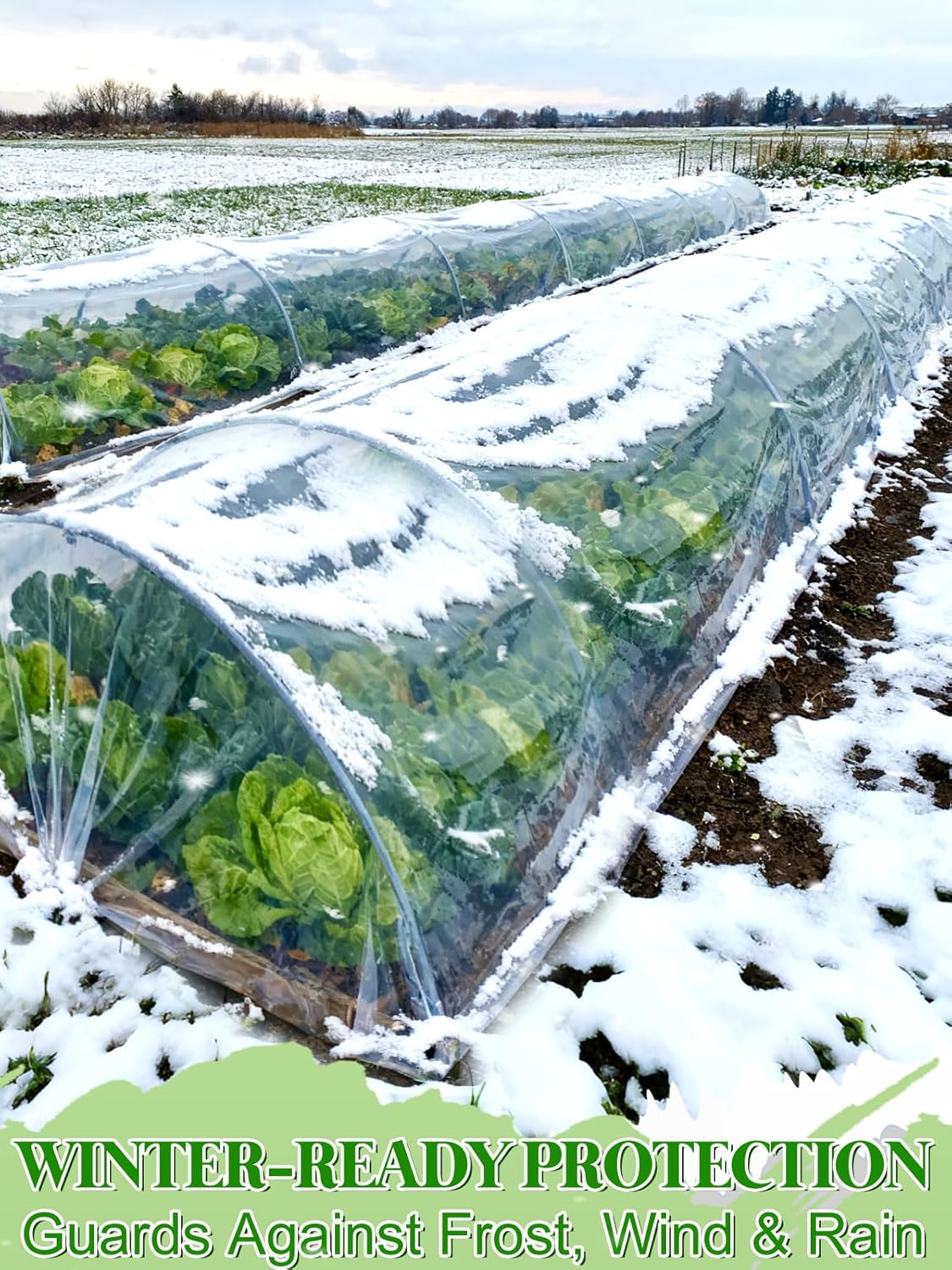 Alphatool Greenhouse Cover Plastic Sheeting - 12 x 25 ft Plant Covers Freeze Protection, Frost Cloths for Outdoor Plants, Clear Floating Row Cover for Outdoors Garden Plants Vegetables Crops