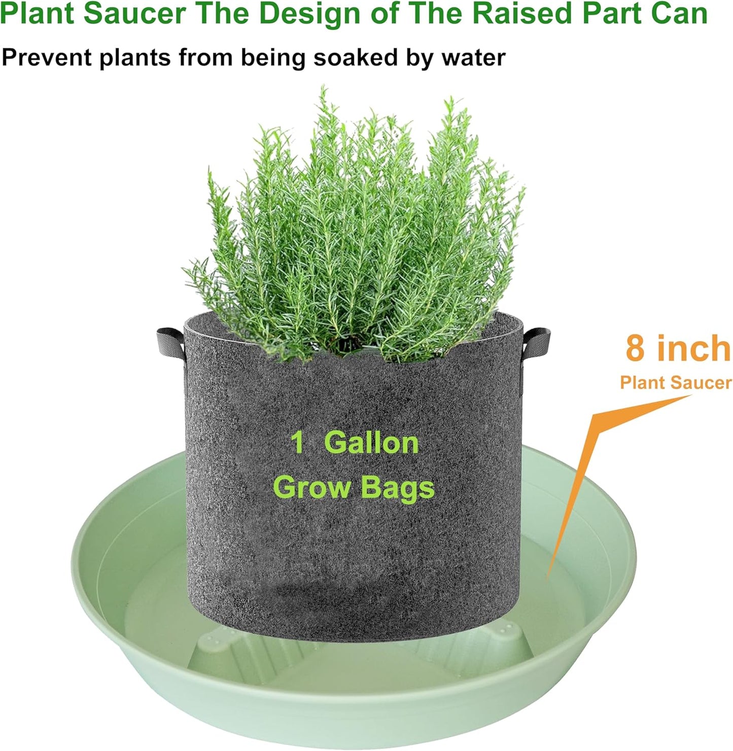 4 Pack Plant Saucer 8 inch, 10 12 14 17 inch, Plant Stand Plastic Plant Saucers for Indoors Outdoor, Heavy Duty Flower Planter Drip Trays for Pots, Pot Saucers for Plants, Grow Bags Saucers