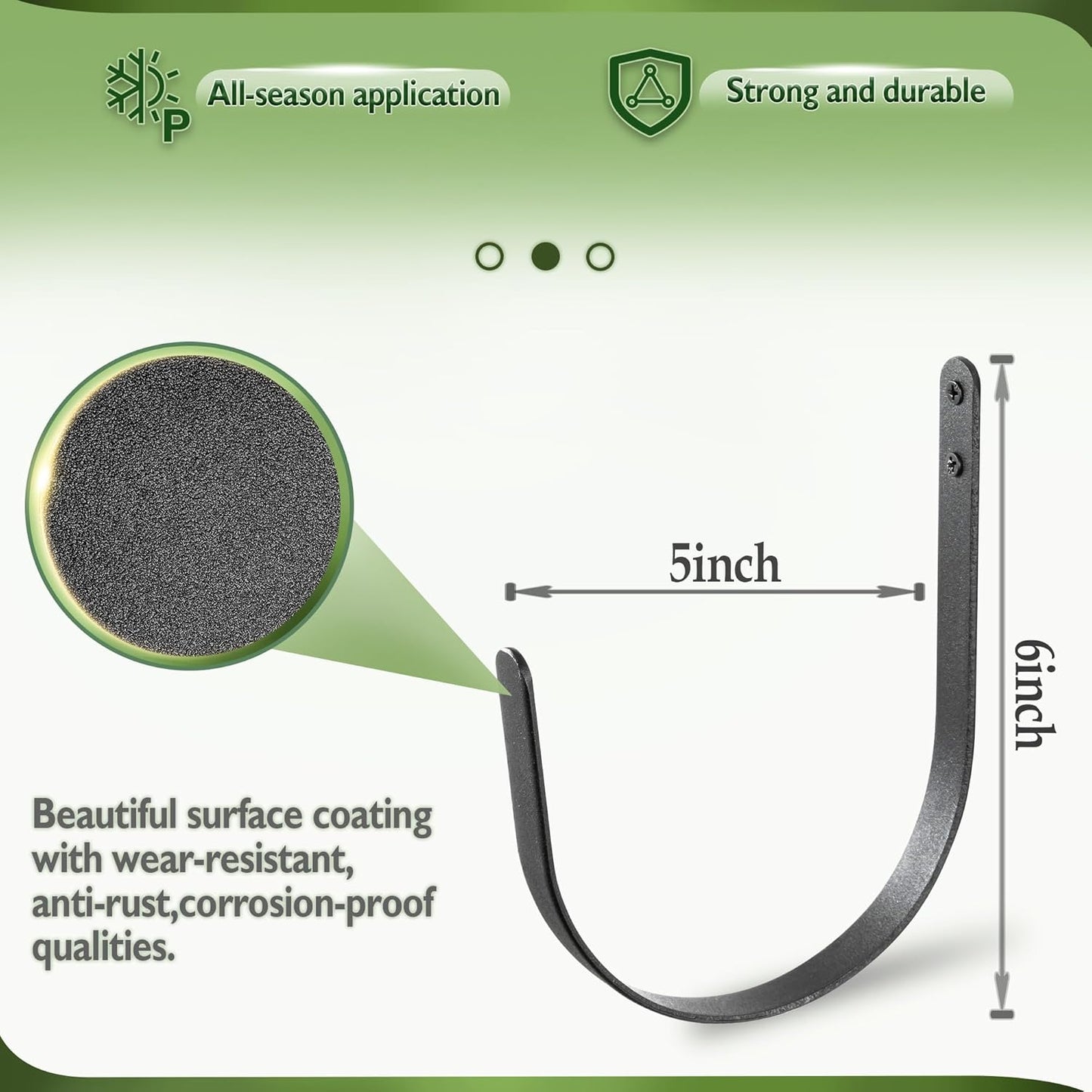 Hose Holders Wall Mount - Heavy-Duty Metal Garden Hose Hanger for Outside - Rust-Proof Hanging Hose Rack Hook Mount for Water Hose (4PCS)