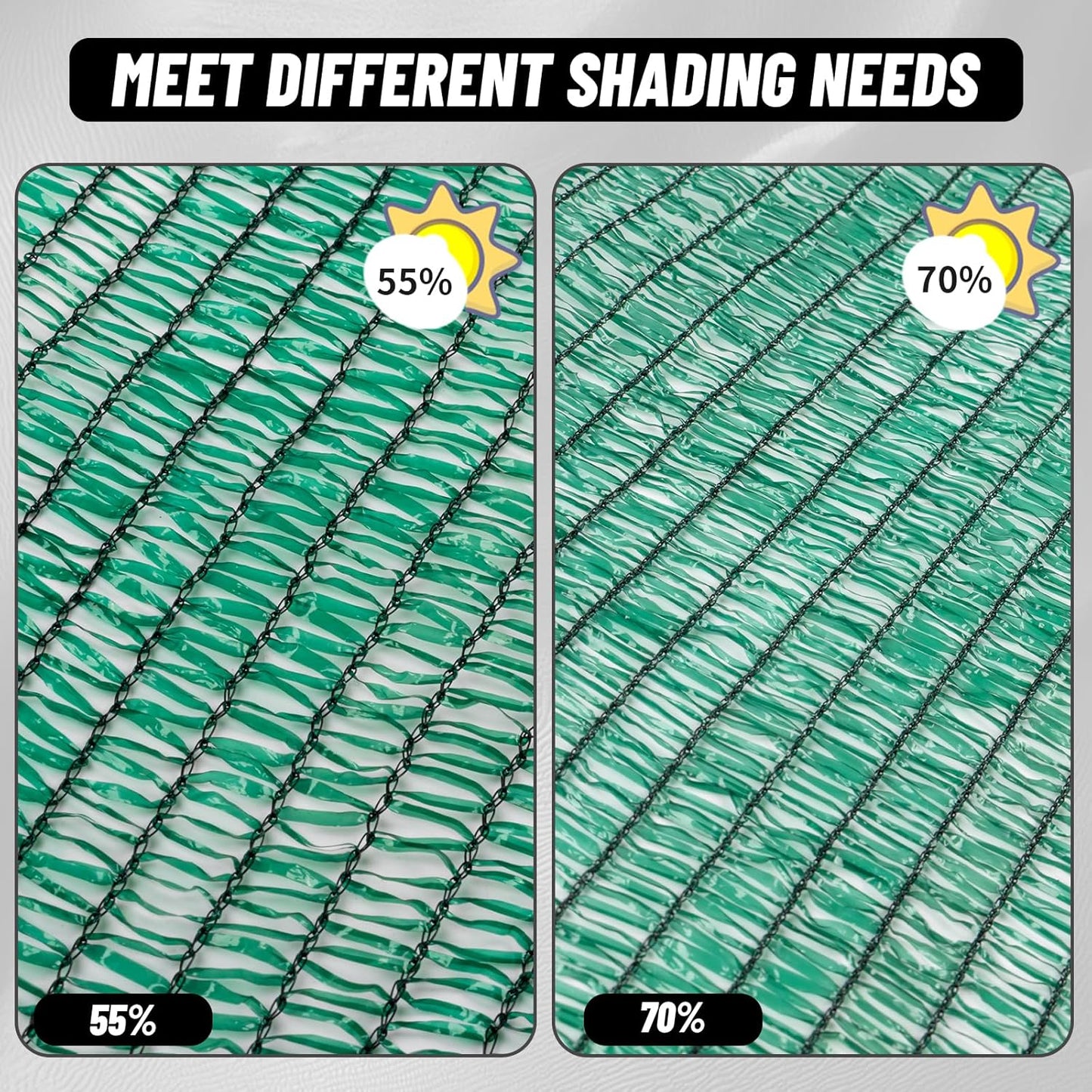 Cool Area 70% Sun Shade Cloth Mesh Tarp with Grommets for Plant Cover 6.5x10ft Patio Canopy Garden Pergola Greenhouse Car Barn Kennel Green