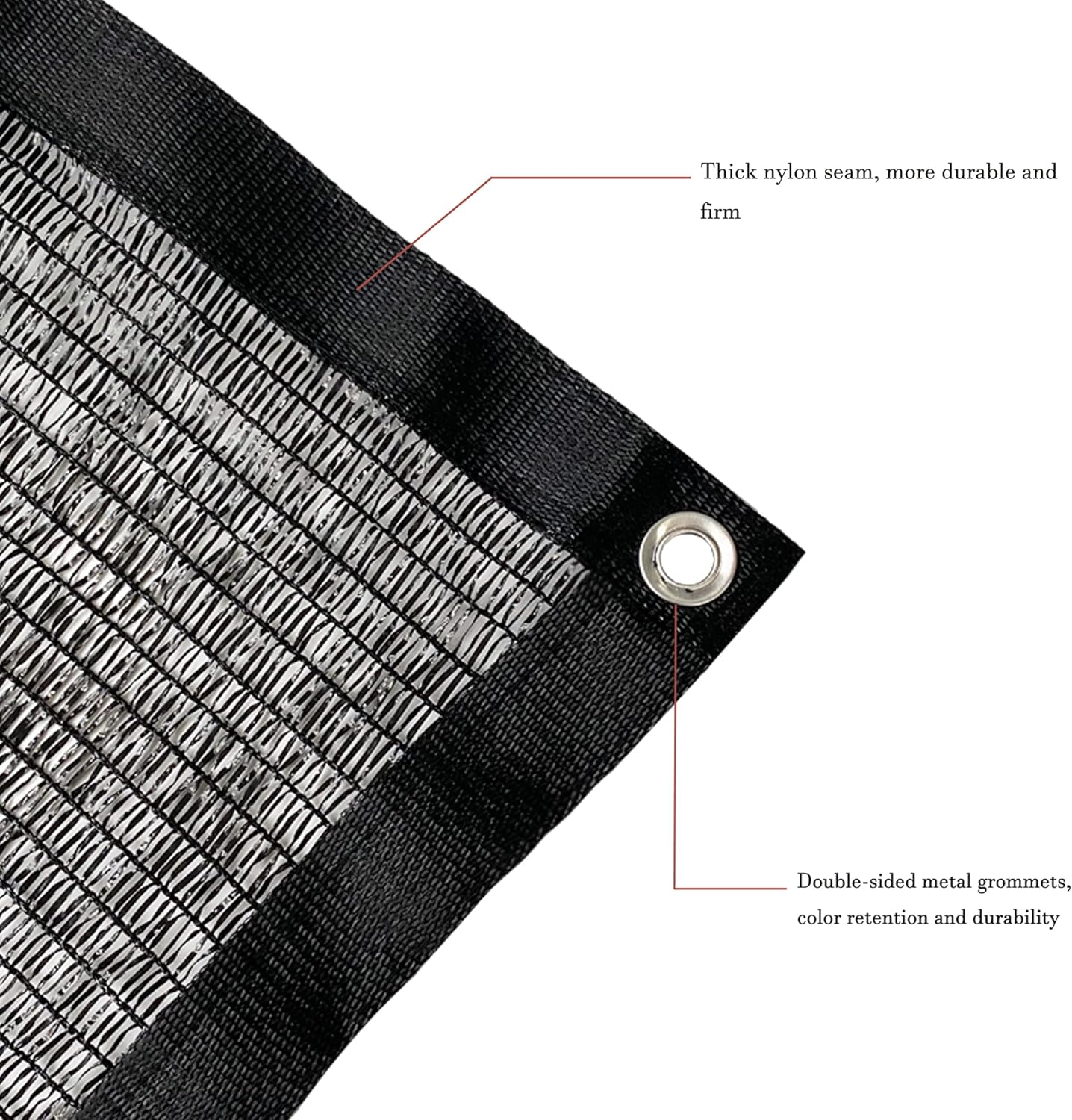 Garden expert 50% Black Shade Cloth 8x12FT Taped Edge with Grommets Sun Net Mesh for Garden Patio Backyard UV-Resistant