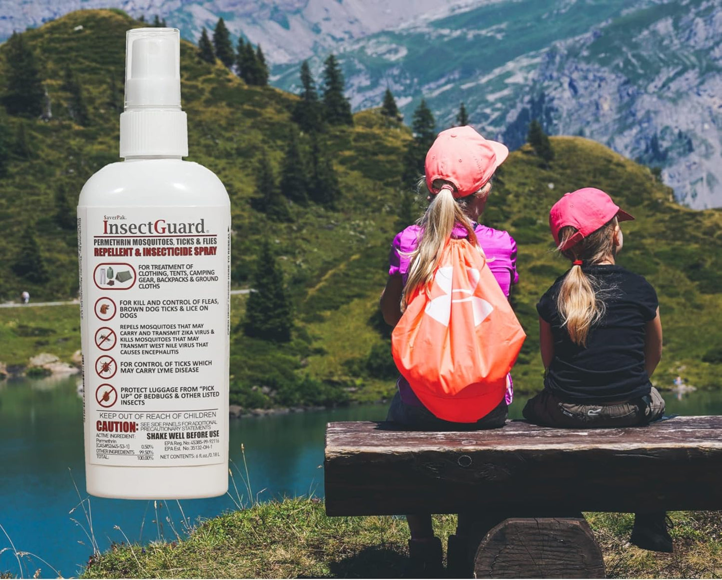 InsectGuard Permethrin Mosquitoes, Ticks and Flies Repellent & Insecticide Spray Quart (32oz)