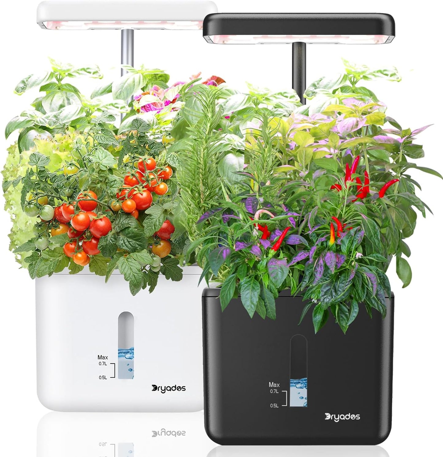 2 PACK Plant Pots Indoor Garden Planter Growing Systems Small Smart Soil Gardening System with 17 Watts LED Grow Light Auto Timer Self-Watering Soil Planter Pot Gifts for Mom Women (No Seeds&Soil)