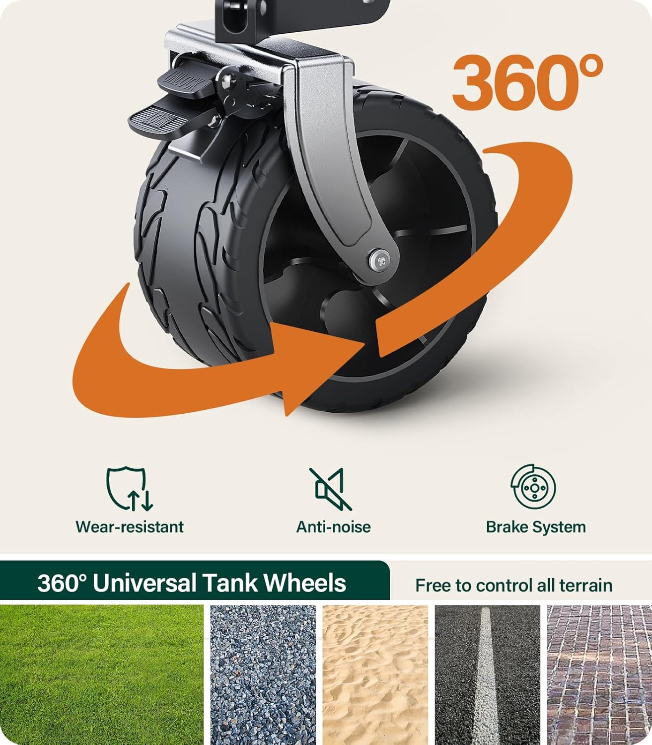 440Lbs Collapsible Wagon Cart with Big Wheels,Utility Wagons with Weight Capacity,Heavy Duty Wagon with Excellent Steering,Ideal for Camping,Gargen,Transport,Outdoor Sports