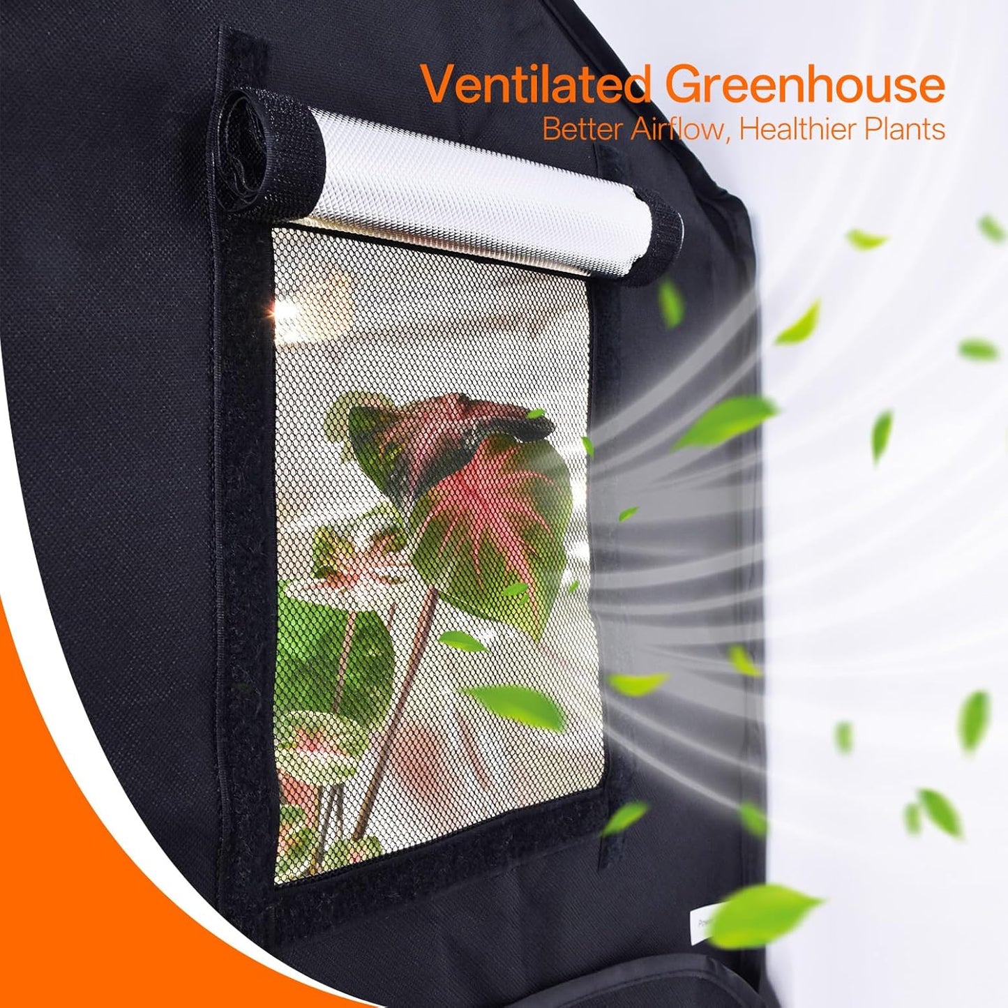 Indoor Greenhouse with Grow Light, Mini Grow Tent with Oxford Fabric, Waterproof Base Mat&Ventilation Window for Seed Starting&Plant Growth, 18W Grow Light with Timer, 23.8"x15.7"x20.5"