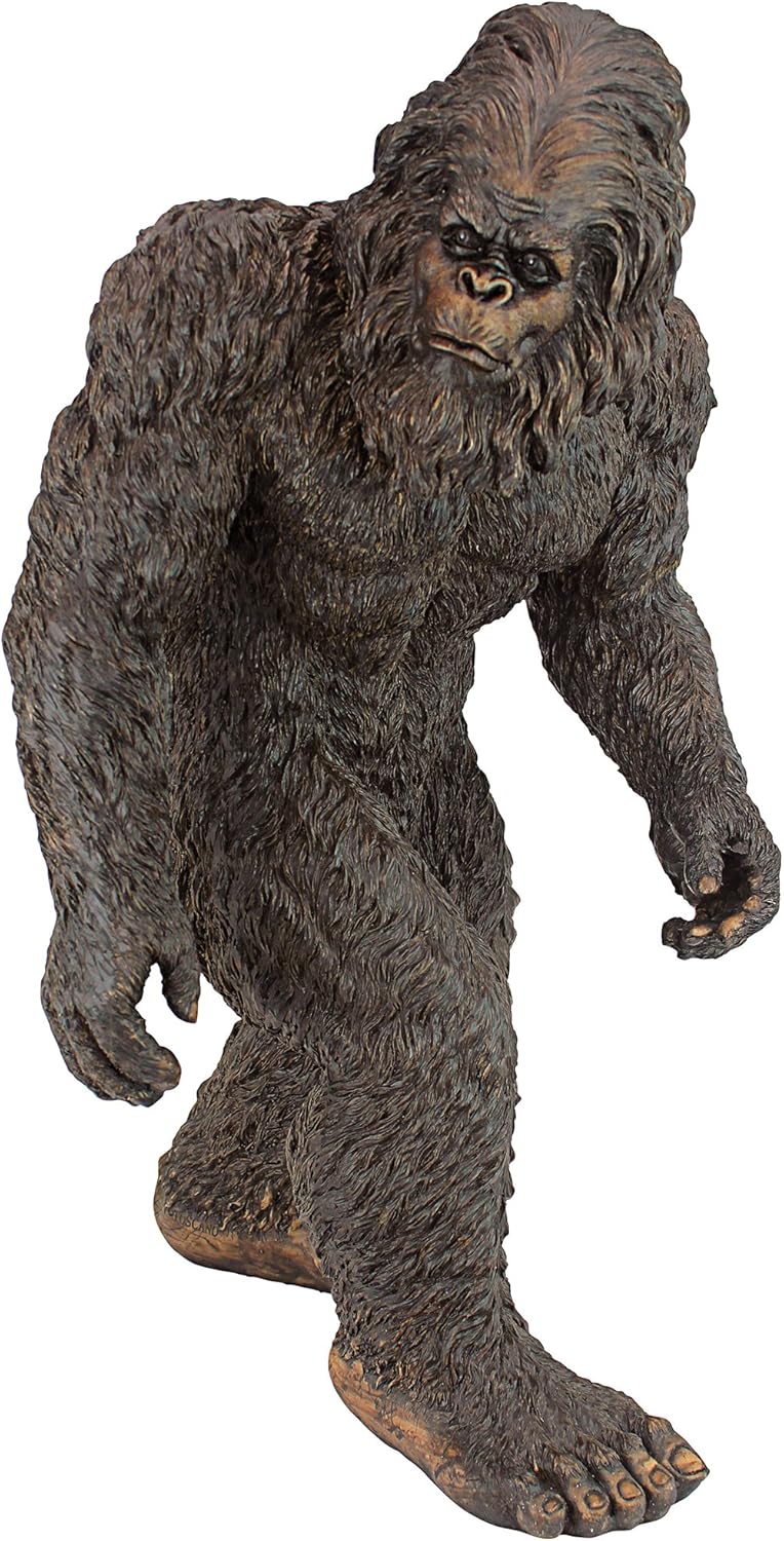 Design Toscano Yeti the Bigfoot Indoor/Outdoot Garden Statue, Medium 21 Inch Tall, Cast Stone Resin, Brown Finish