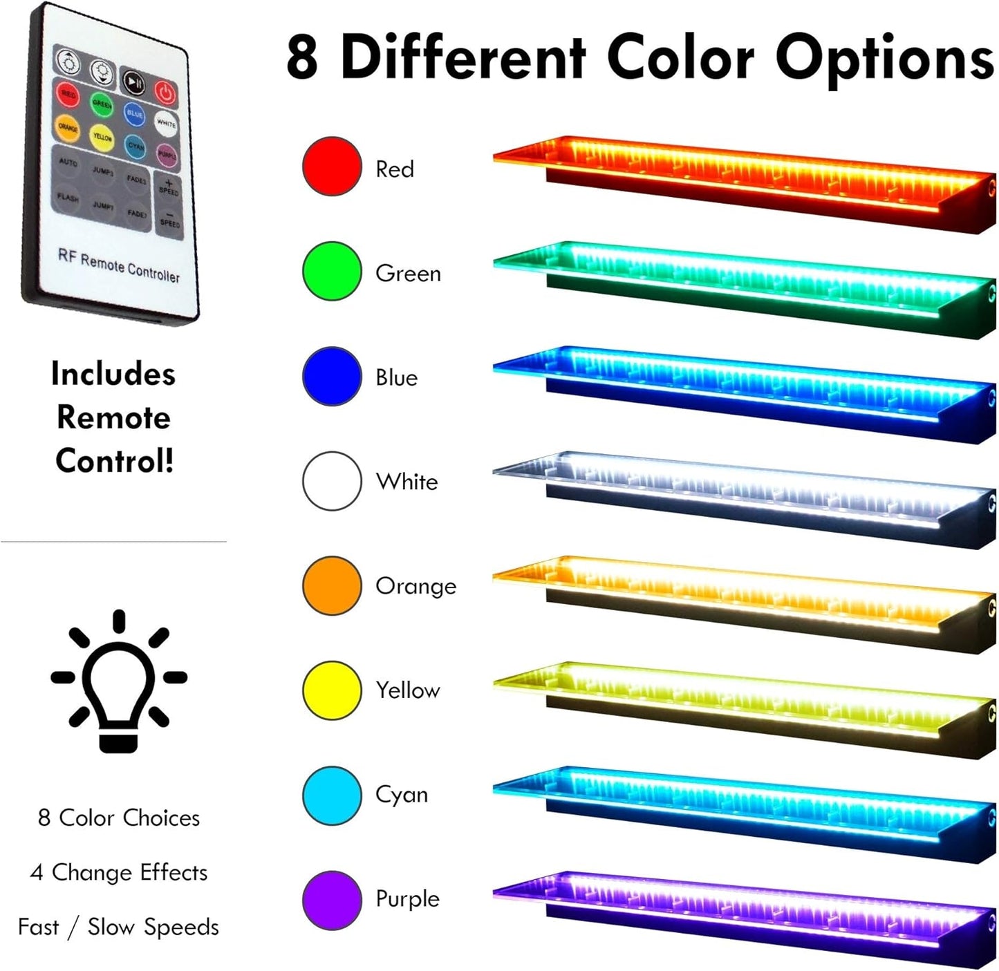 HALF OFF PONDS Sheer Elegance 24" Color Changing Lighted Acrylic Spillway - SE24CC-HOP