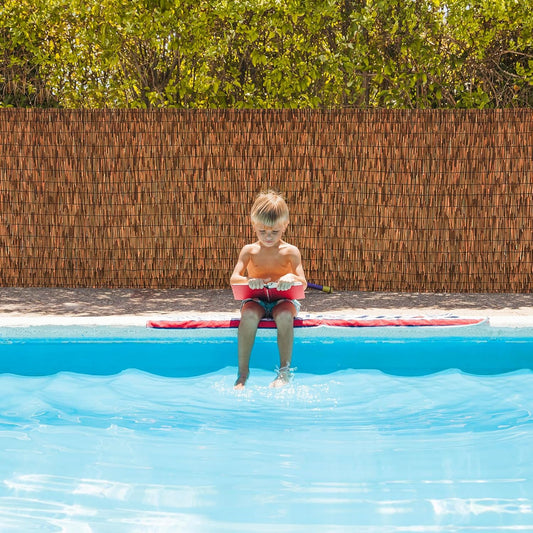 Brown 6FT X 16.4FT Reed Fencing Roll, Balcony Privacy Reed Shade Bamboo Fencing Garden Fence Border, Wind Block Sunshade Fence Screen for Outdoor Yard Patio Flower Bed Edge