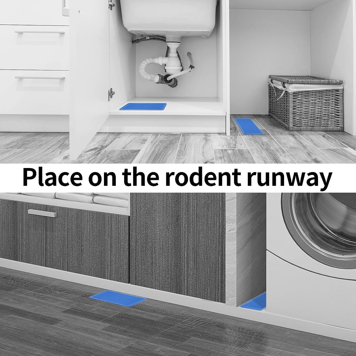 LULUCATCH Super Heavier Mouse Traps 16 Pack for Mice & Snakes with Non-Toxic Glue. Larger Sticky Traps Indoor, Easy to Set, Pet Safe Pest Control