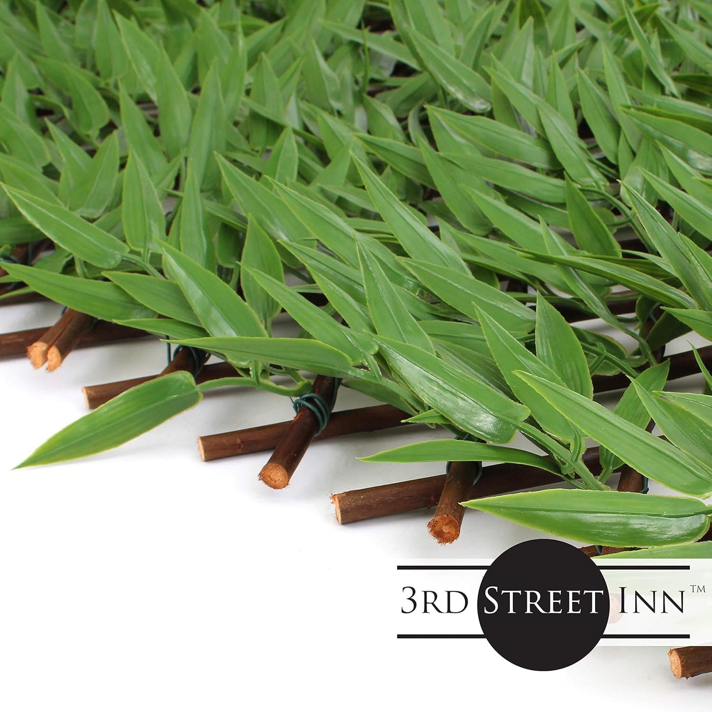 3rd Street Inn™ Leaf Trellis - Bamboo Greenery Panel - Boxwood and Ivy Privacy Fence Substitute - DIY Flexible Fencing (1, Bamboo)