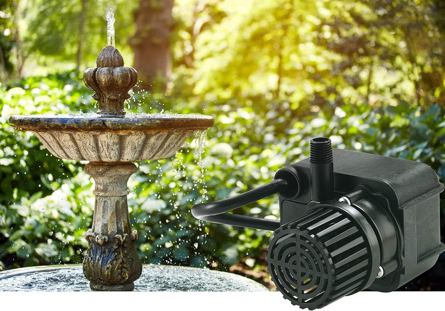 Little Giant PE-1F-PW 115 Volt, 1/125 HP, 170 GPH Submersible Direct Drive Fountain Pump with 15-Ft. Cord, Black, 566608