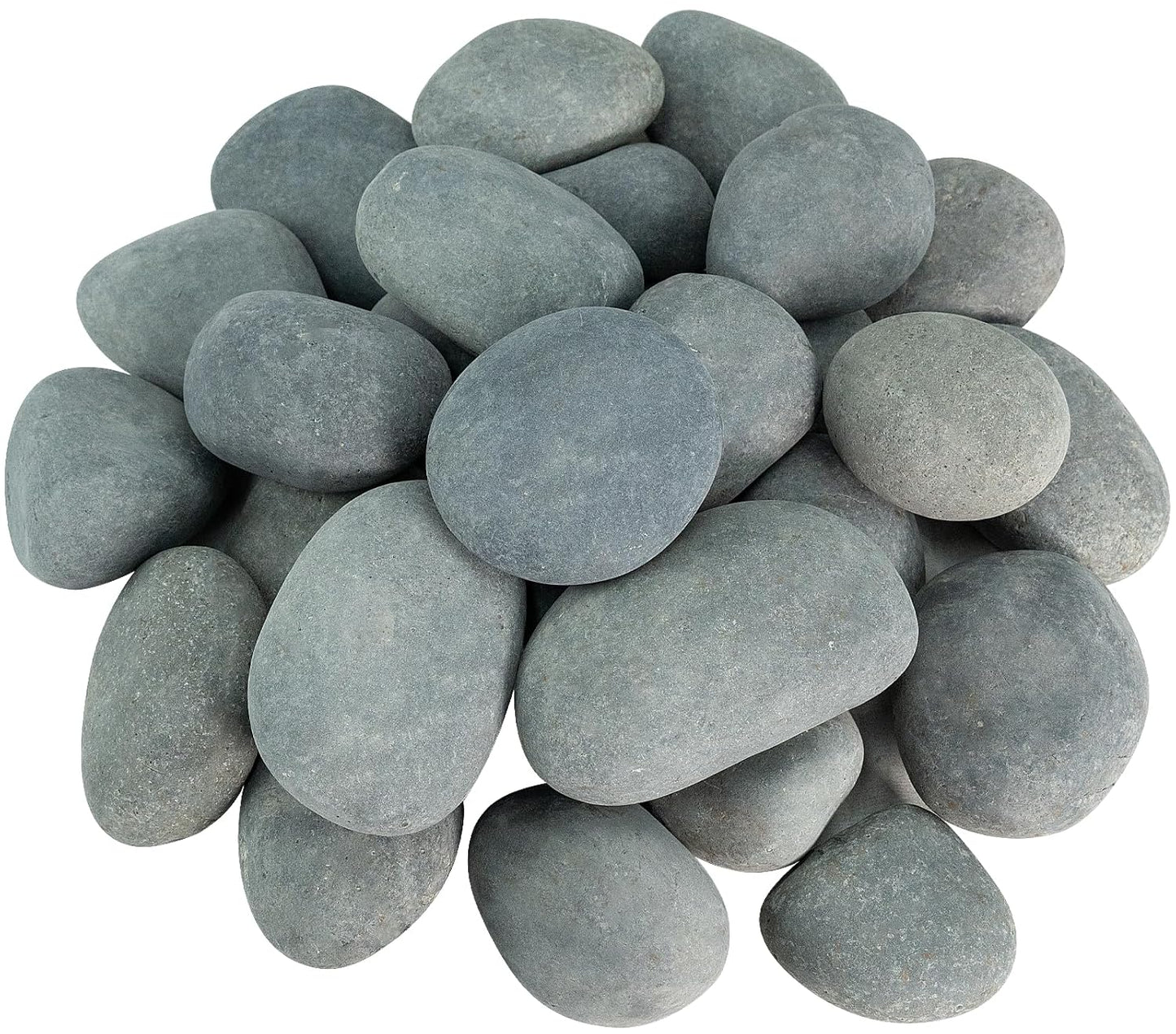 Large River Rocks, 20lbs Aquarium Rocks, 3-4 Inch Black Pebbles for Indoor Plants, Natural Stones for Landscaping Garden Paving Plant Rocks Crafting Walkways