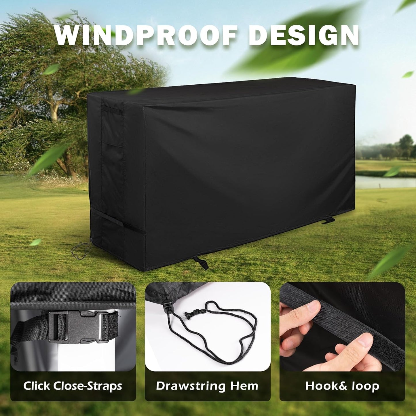 Griddle Cover for Blackstone 1819 Griddle and Charcoal Combo, Grill Cover for Blackstone 17" Propane Griddle and Charcoal Grill Combo-Protective and Waterproof