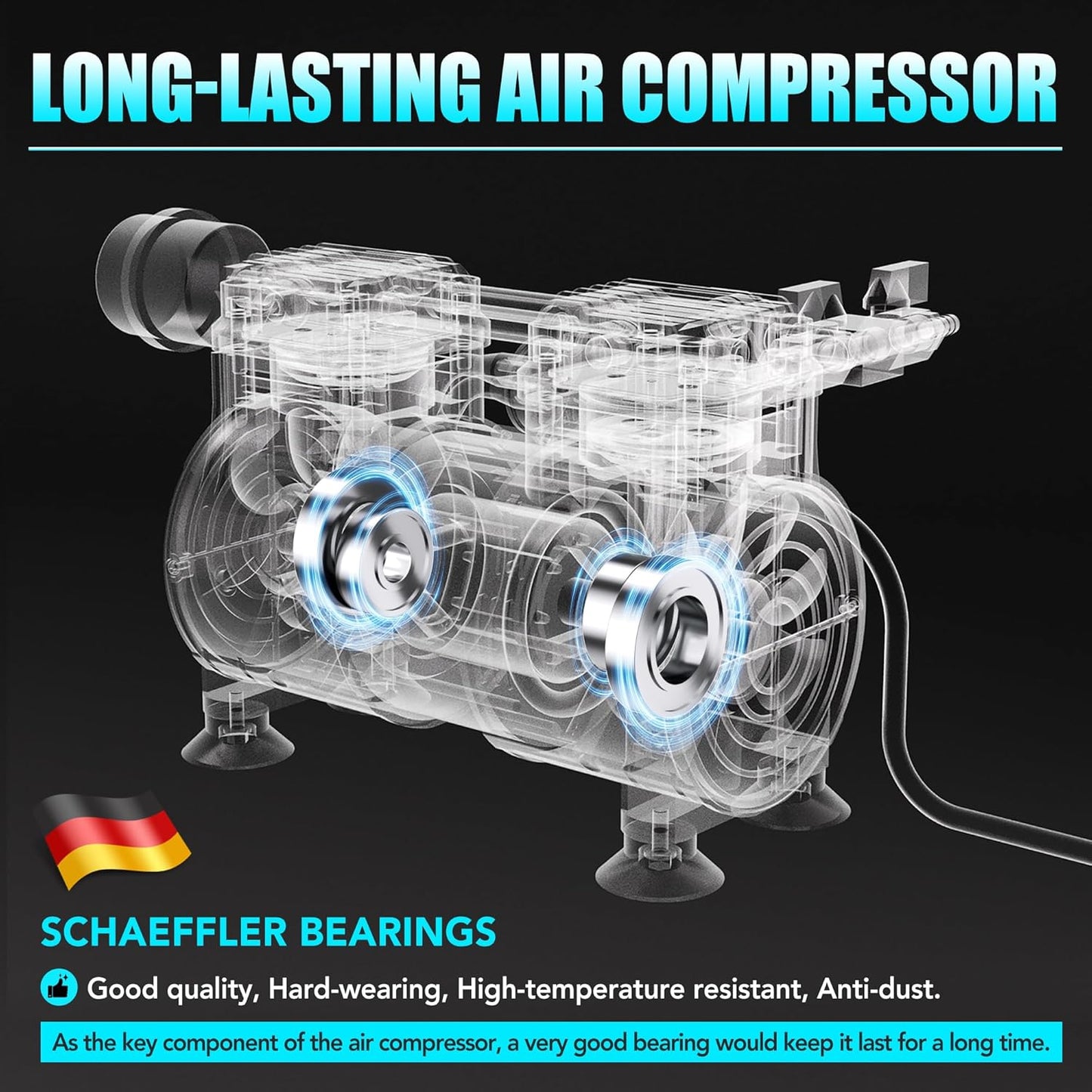 HQUA PAS20RPC,3/4 HP Pump Compressor for PAS10/20 Pond & Lake Aeration System