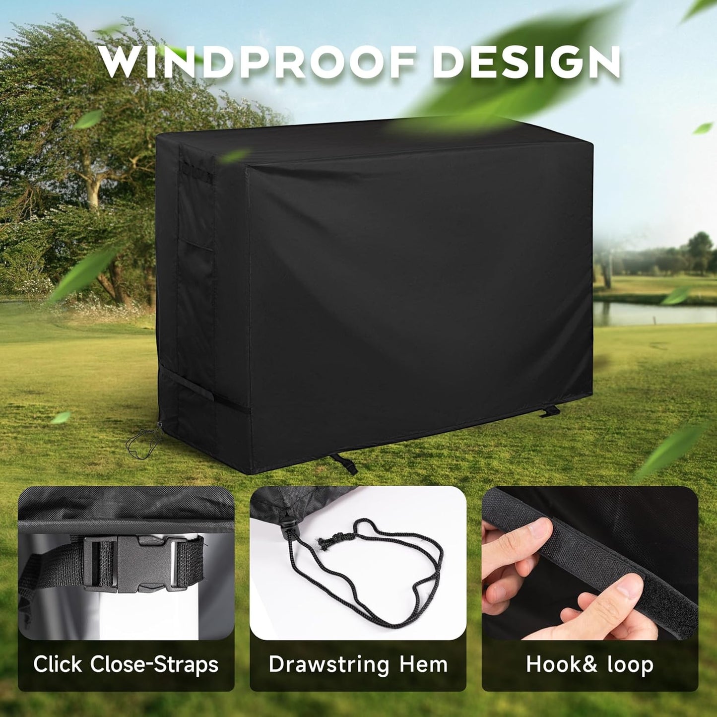 Outdoor Grill Table Cover for Royal Gourmet Dining Cart, Grill Cart Cover for Grills House Movable Kitchen Island and for Feasto Pizza Oven Table