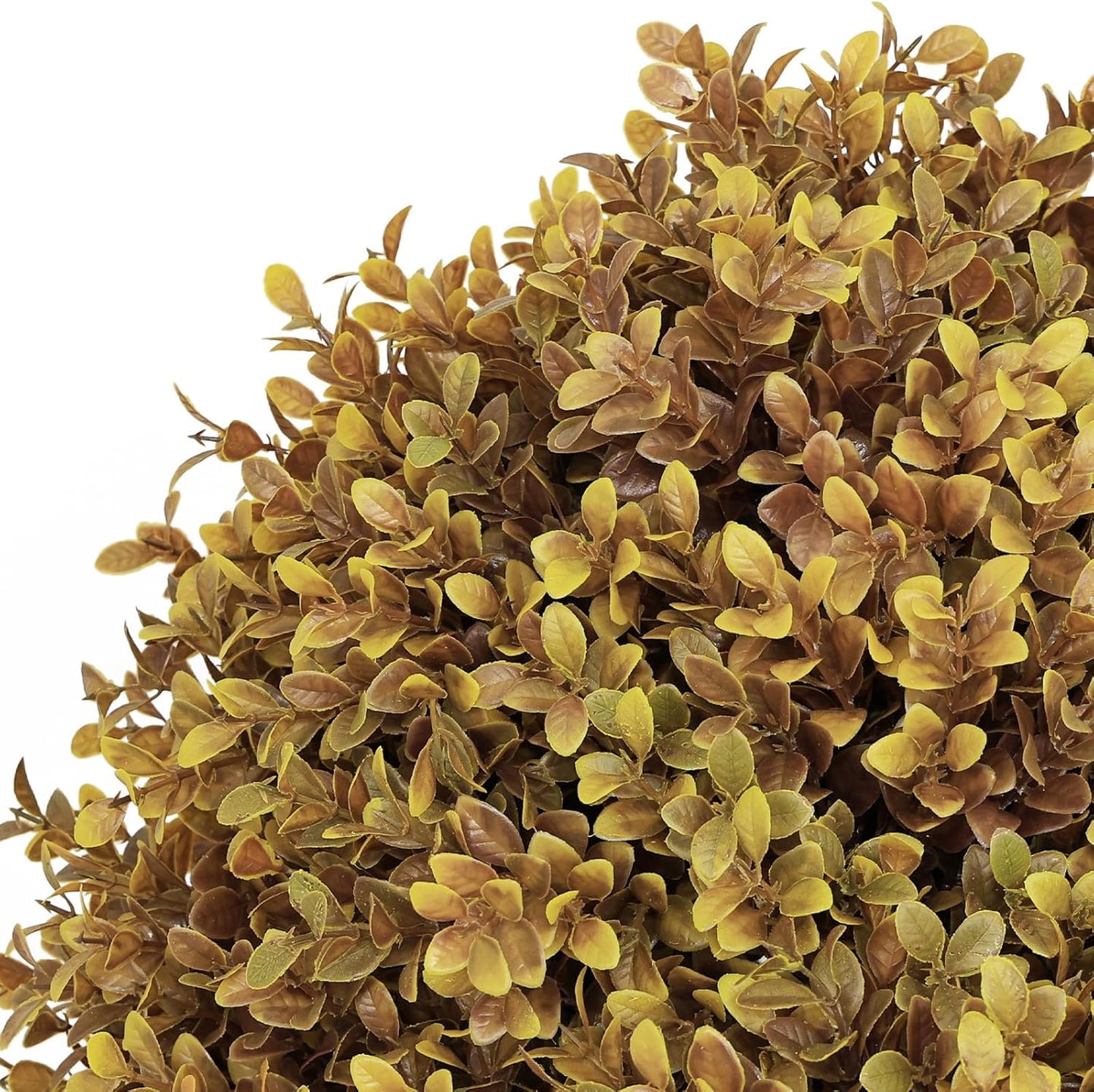 24" Tall Artificial Boxwood Ball Fall Topiary Trees Set of 2, UV Resistant Large Faux Plants Outdoor, 2ft Fake Bushes and Shrubs Look Real with Stake for Front Porch Outside Planter Backyard Decor