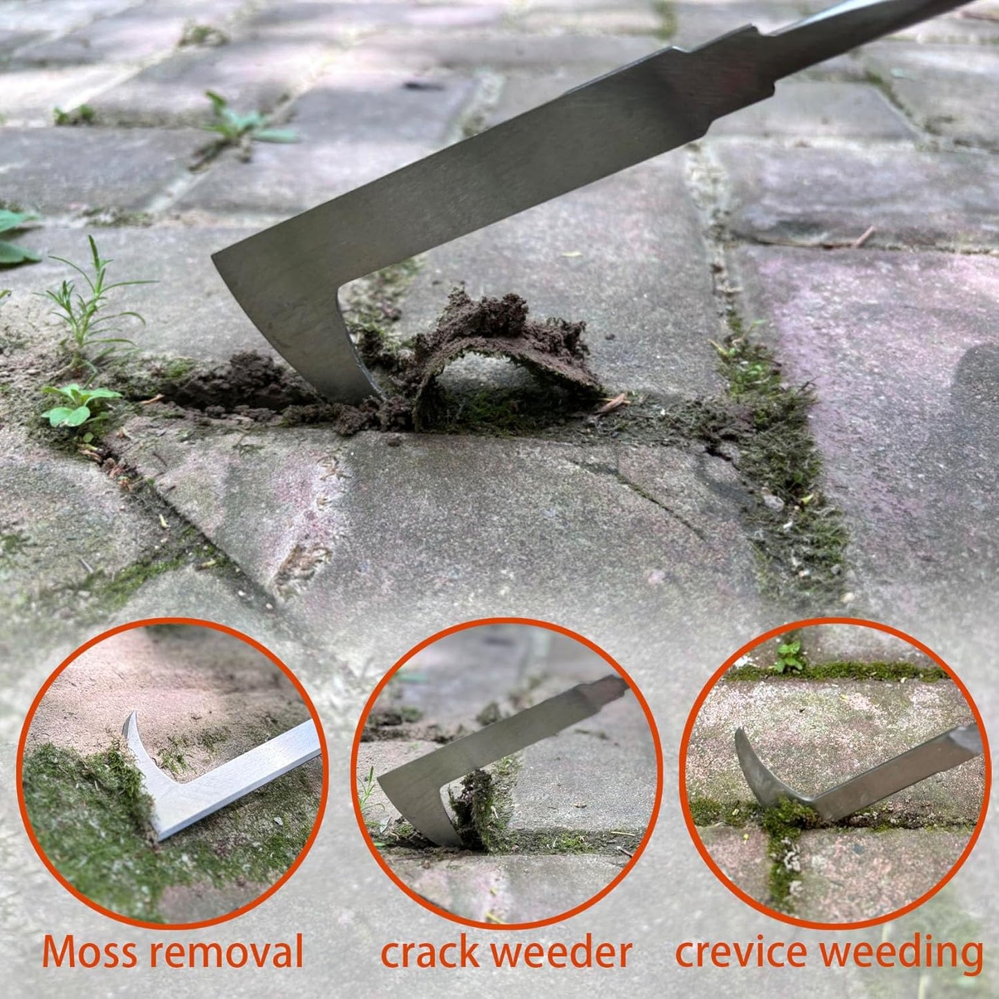 Weed Puller Tool, 2025 New Portable Weeder Tool, Weeding Tool with Stainless Steel, Garden Tools for Plant & Weeding, Crack Weeder Tool, Weed Remover Tool for Farm & Backyard