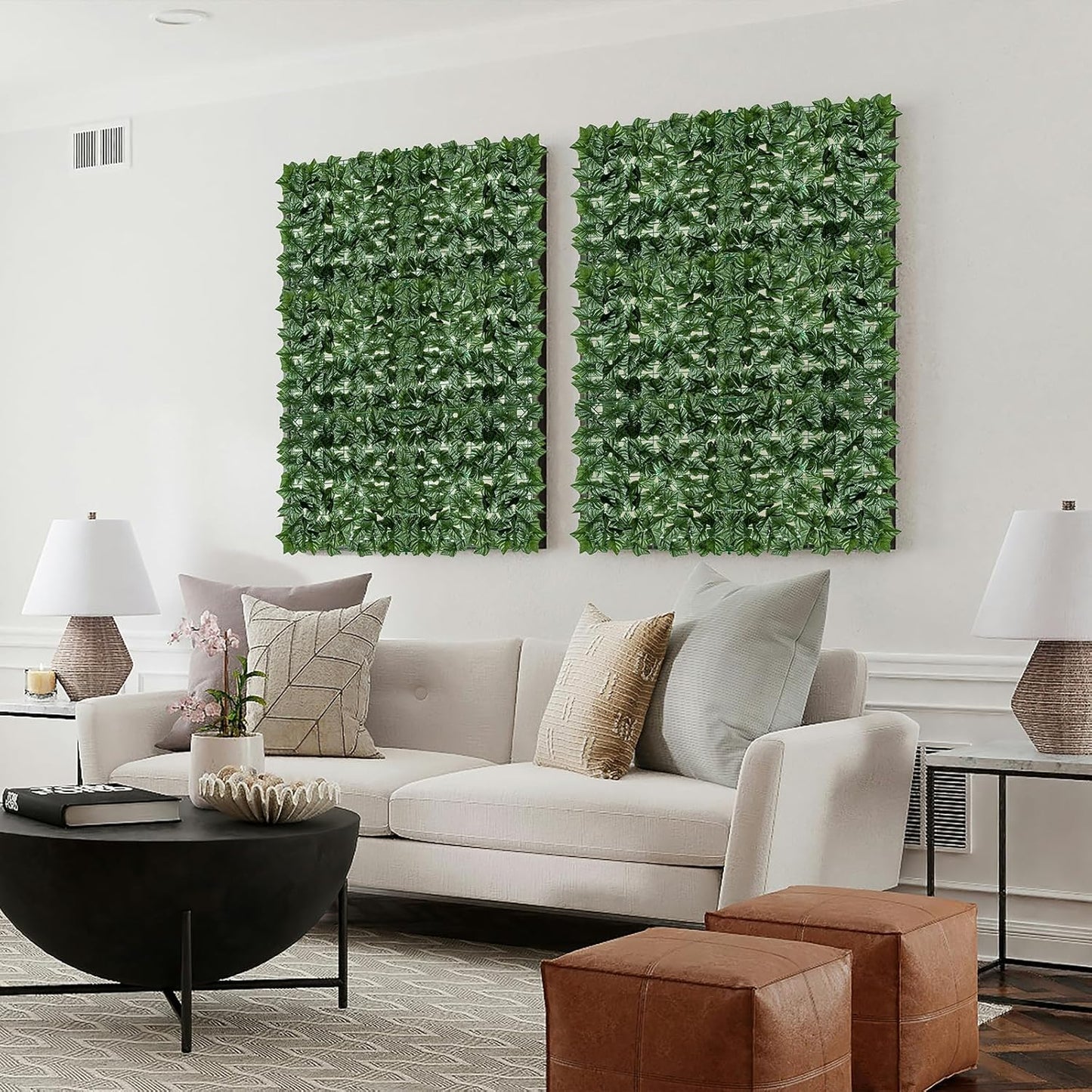 Artificial Ivy Privacy Fence Screen 40x120in Privacy Hedges Wall Faux UV-Anti Panel for Indoor Outdoor Garden Balcony Decor