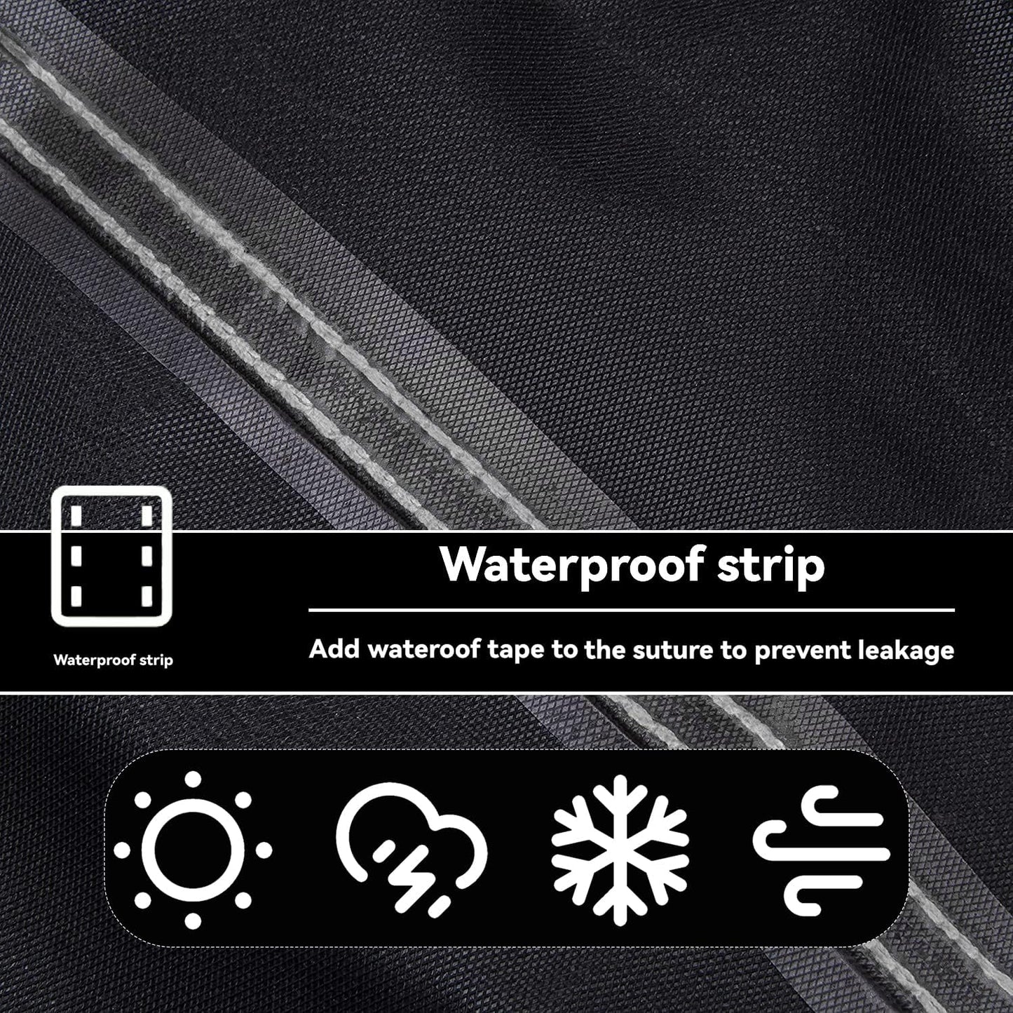 Outdoor Pizza Oven Table Cover - Heavy Duty Waterproof Cover for Ooni Large Table,Black