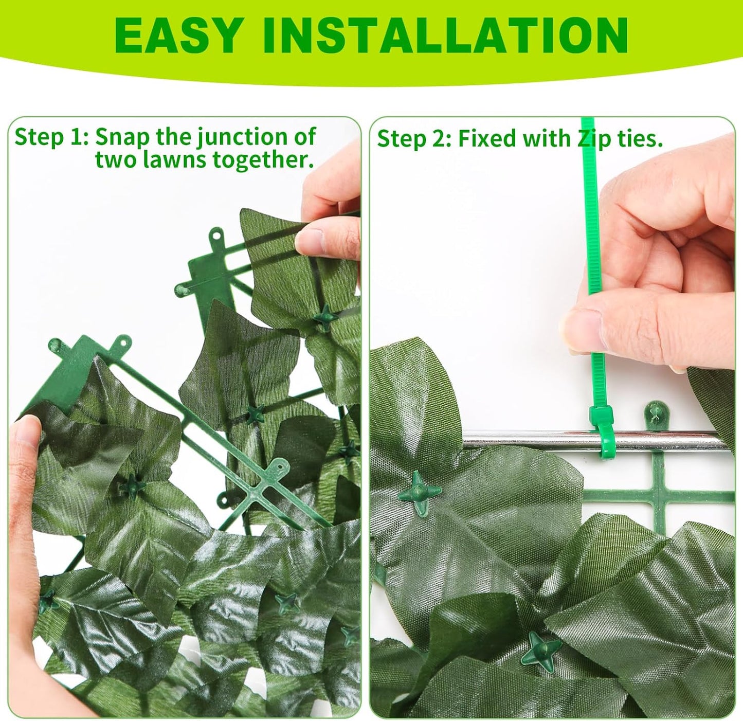 Artificial Ivy Privacy Fence Screen 40x100in Privacy Hedges Wall Faux UV-Anti Panel for Indoor Outdoor Garden Balcony Decor