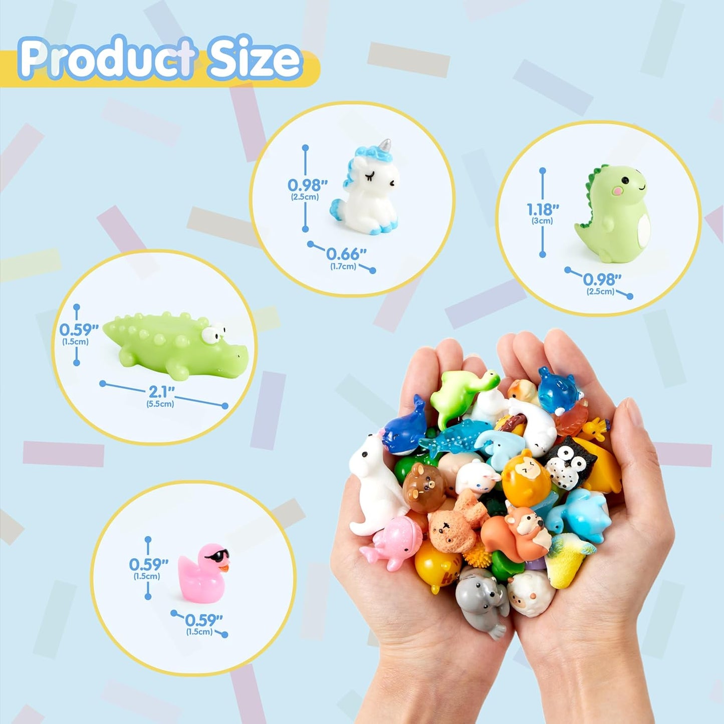 JOYIN 50 Pcs Mini Resin Animals Figures, Mix Resin Animals Figurines for Fairy Garden Accessories, Dollhouse Decorations, Slime Charms for Crafts, DIY Miniature Scenes, Halloween Party Favors