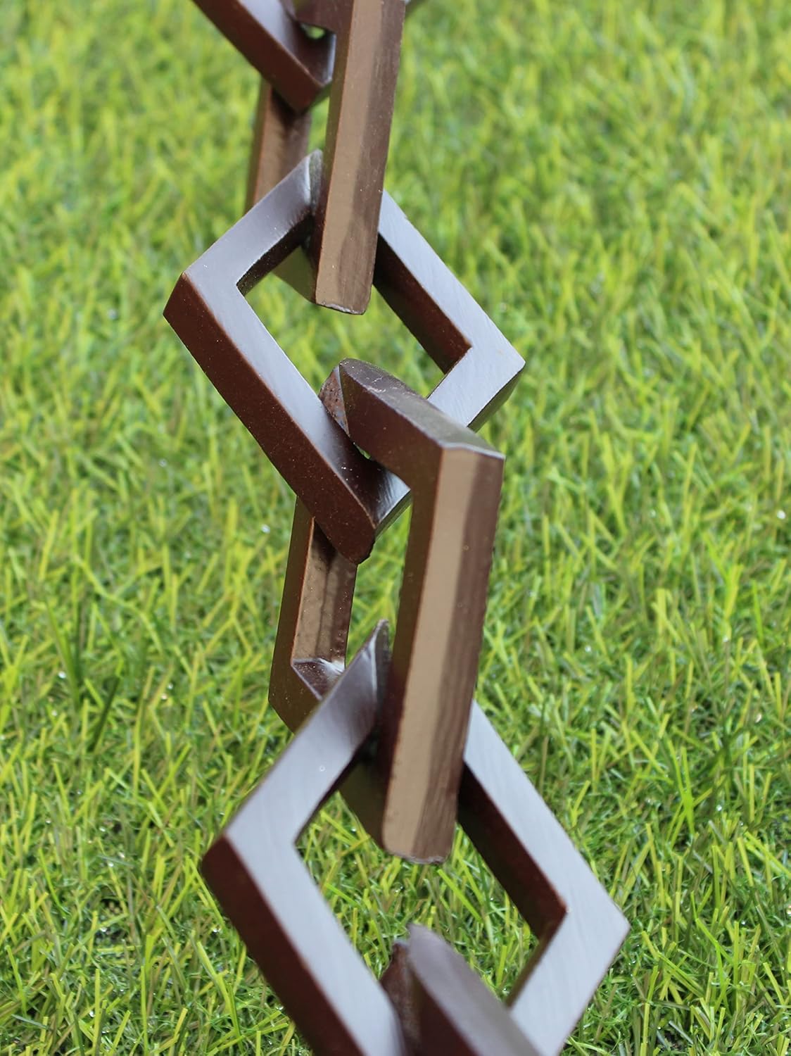 KAM Home Diamond Links Rain Chain with Installation Kit (Brown, 14)