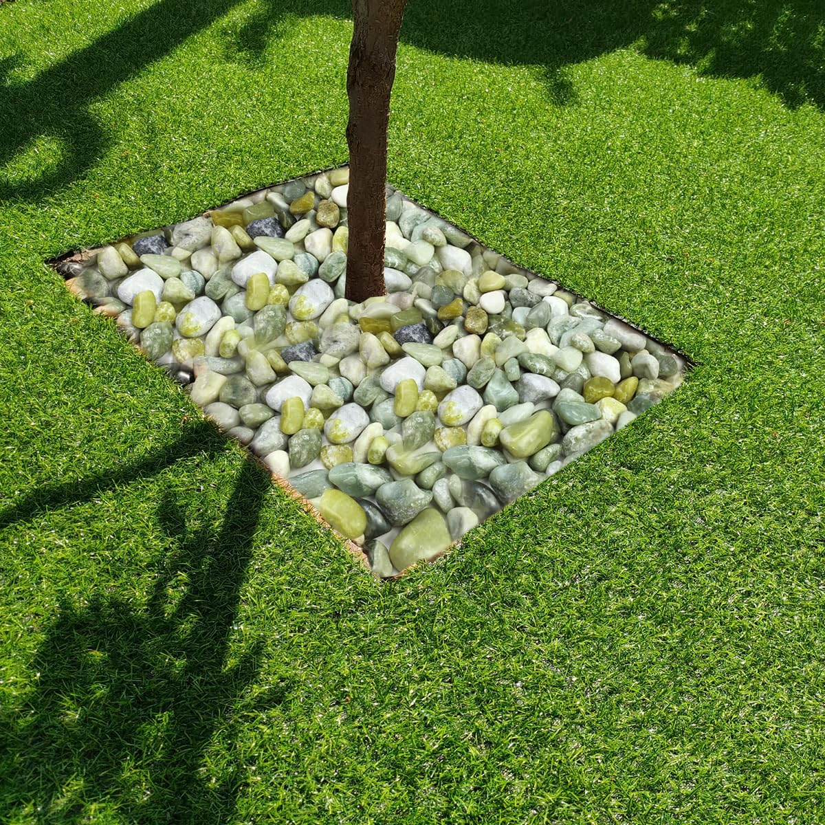 10lbs Jade River Rocks, 2-3 Inch Natural Pebbles for Indoor Plants, High Polished Decorative Stones Vase Filler Fish Tank Aquariums Landscaping Garden Outdoor and Indoor DIY