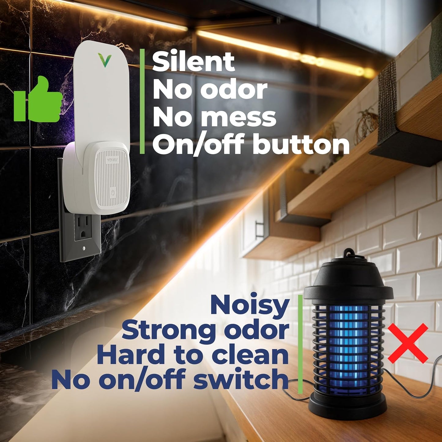 VEYOFLY Fly Trap Indoor, Fruit Fly Traps for Indoors, (4 Device + 12 Refills) Gnat Traps for House Indoor, Fly Catcher Indoor, Plug in Light Flying Insect Trap, Bug Light Killer, Fly Trap