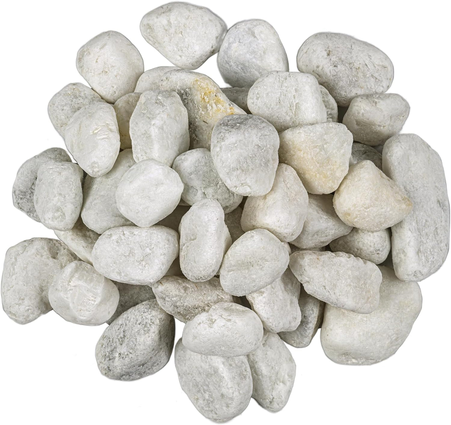 MSI Natural Decorative Tumbled White Pebbles, 1 Inch - 2 Inch, 40 lb. Bag